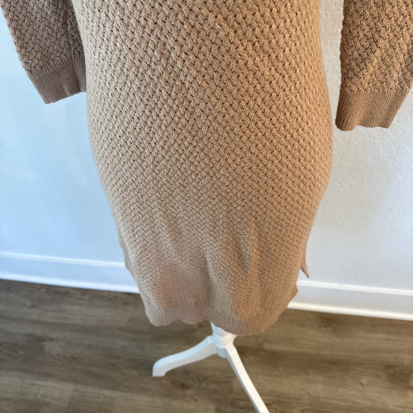 Ann Taylor LOFT Sweater Dress Petite Small Tan Camel Hair Blend