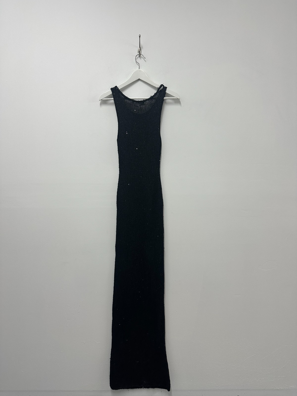 Asta Resort Size XS Natalia Black Maxi Dress with Sequins, Sleeveless Long Dress