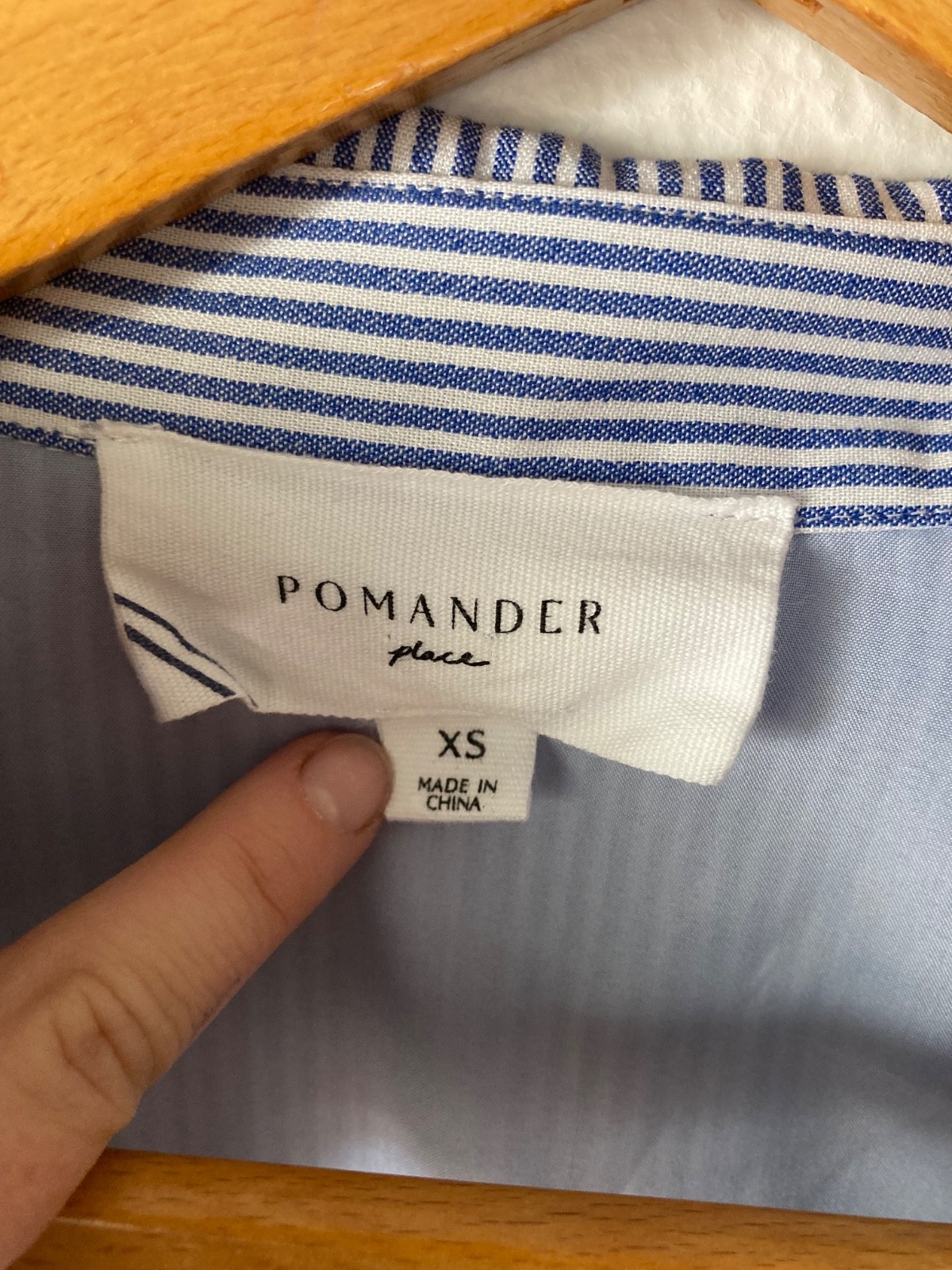 Pomander Place Tuckernuck Blue Stripe Griffin Maxi Shirtdress Size XS
