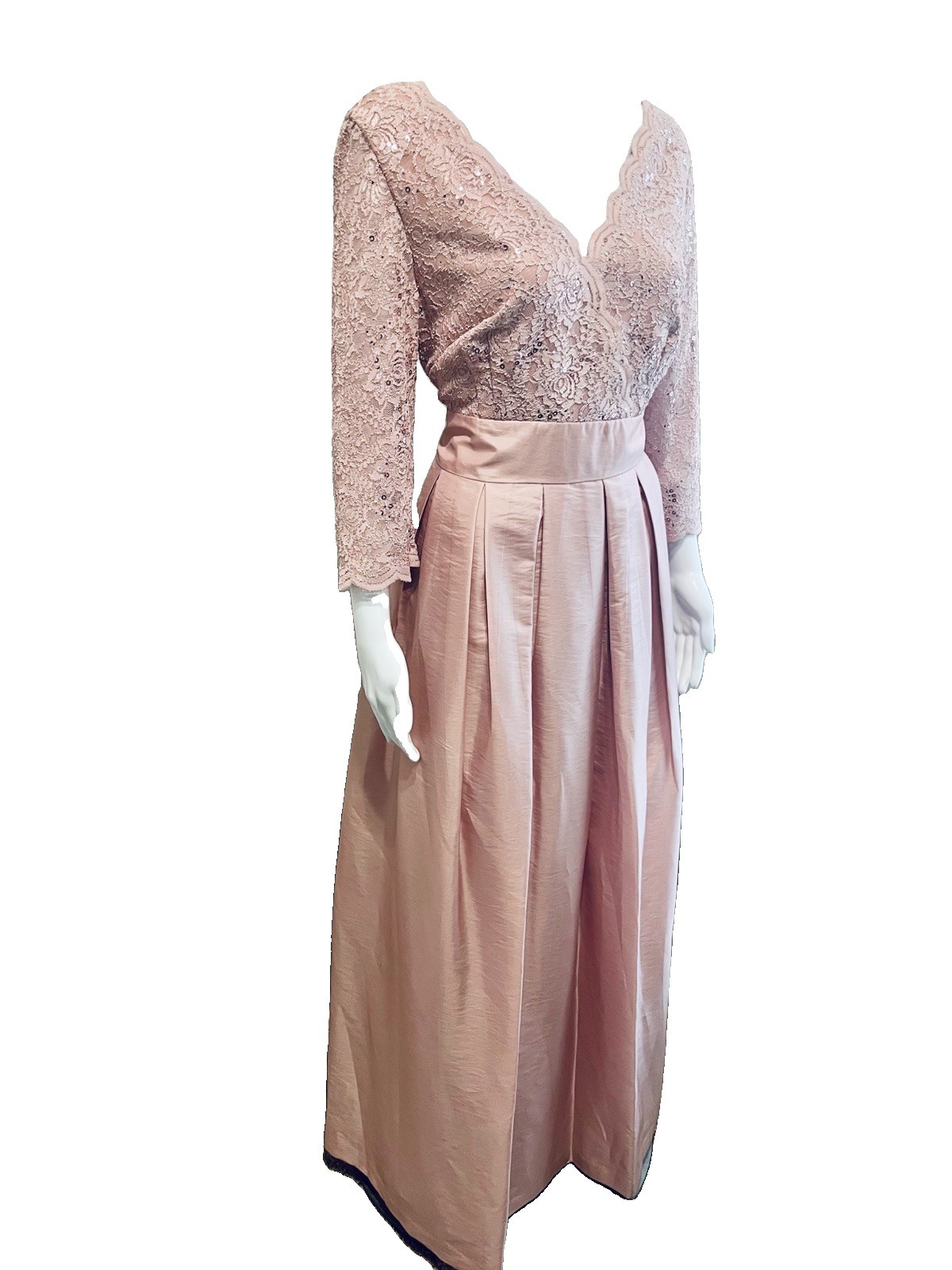 Jessica Howard Size 14 Formal Dusty Rose Dress Maxi Elegant Mother Of The Bride