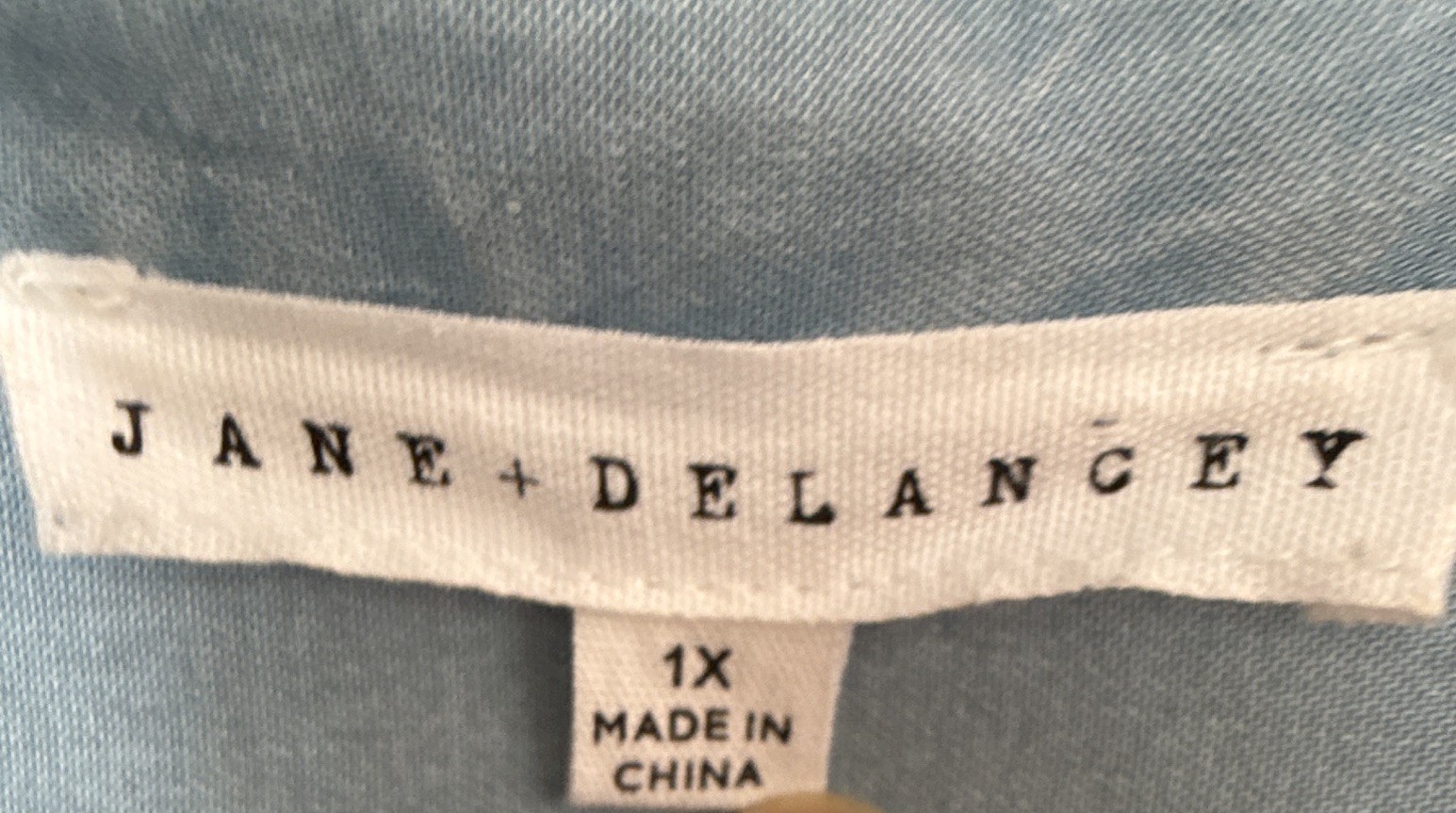 Jane + Delancey 1X Plus Blue Solid Collared Shirt Dress Button Front Ruffle