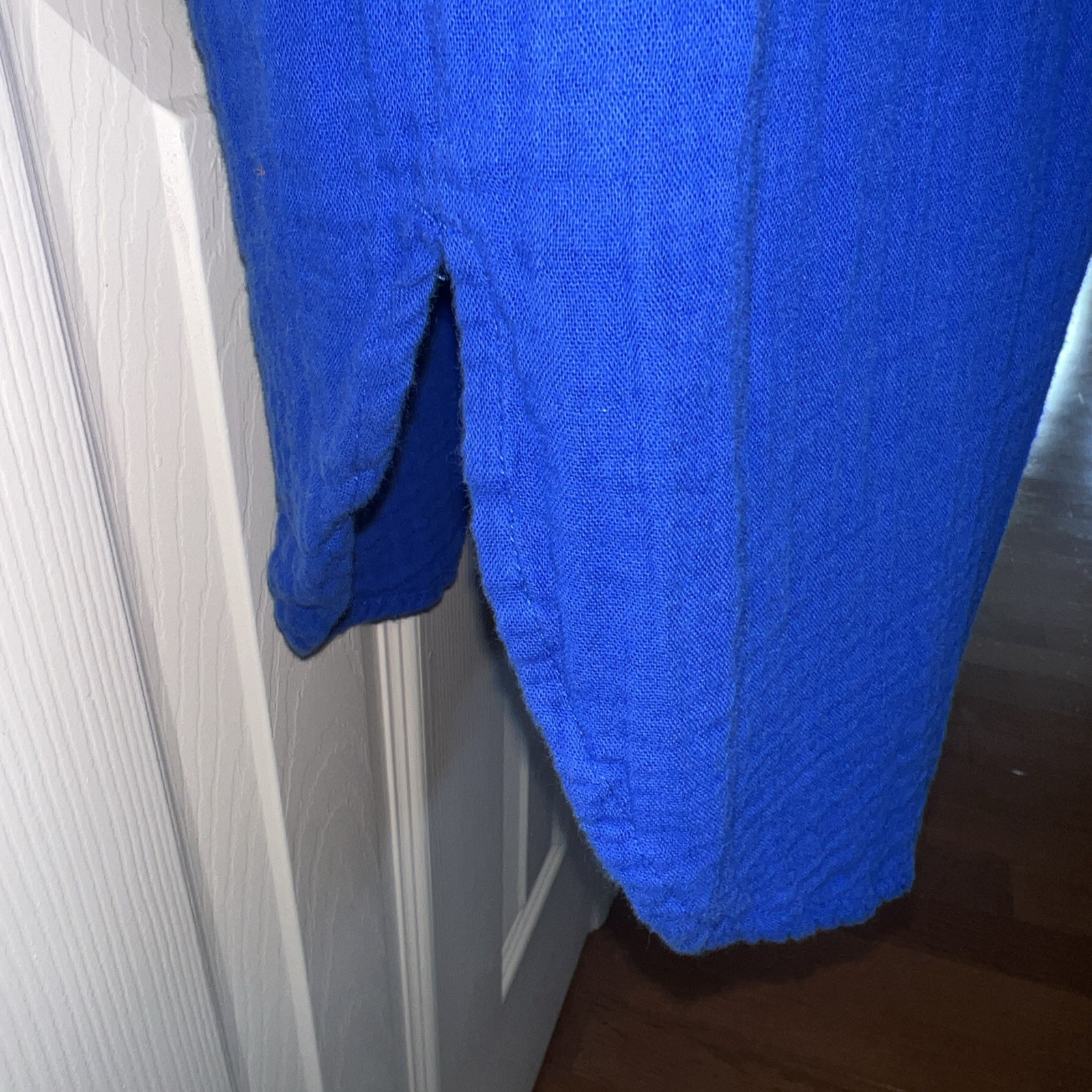 Old Navy Royal Blue Cotton Gauze Sleeveless Maxi Dress Sz XS Beach Boho Coastal