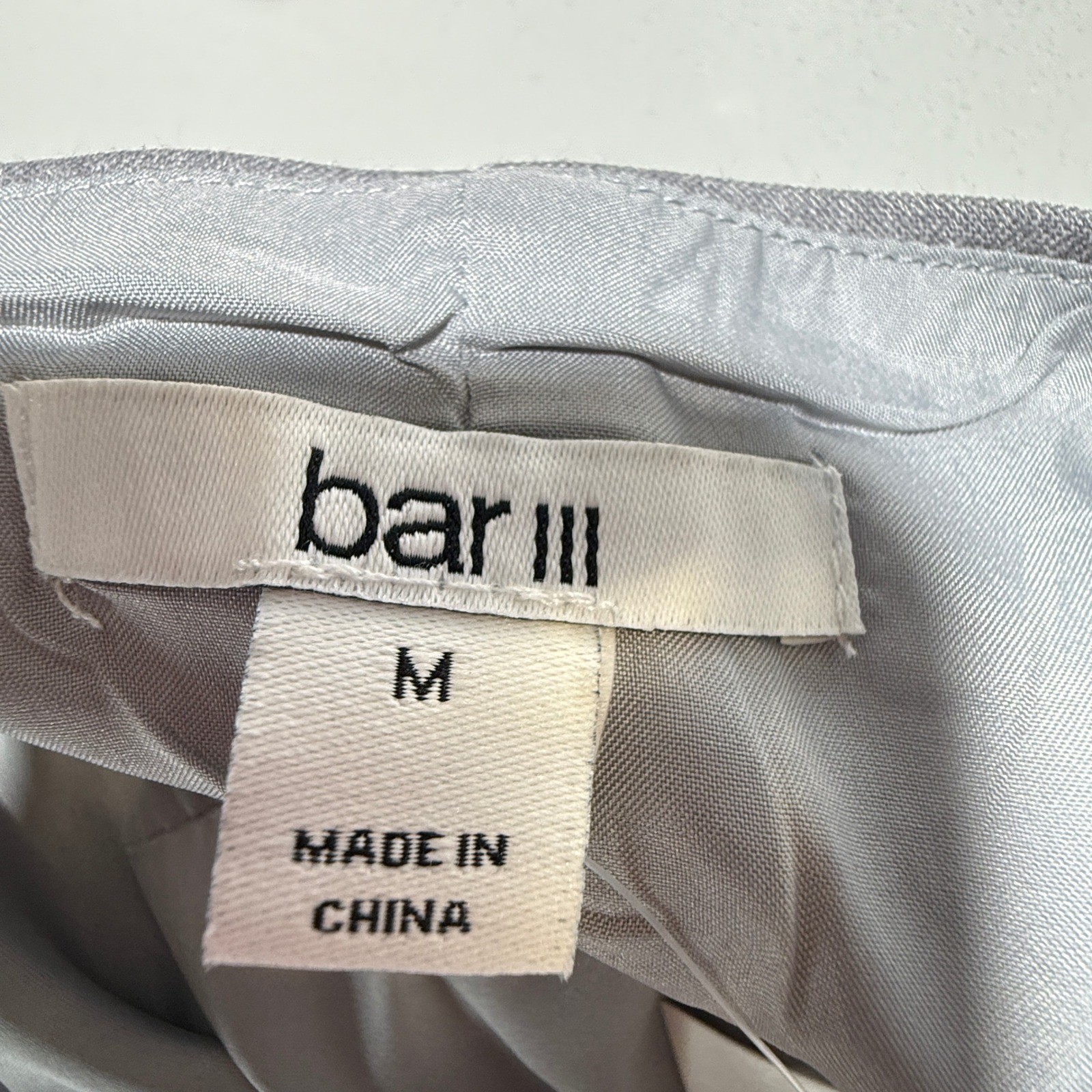 Bar lll Gray Sleeveless Drop Waist Bubble Hem Mini Dress with Belt Size Medium