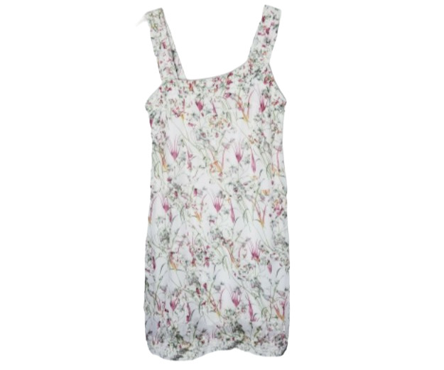 Max Studio Floral Sheath Dress Women S Small White Red Green Sleeveless Lined