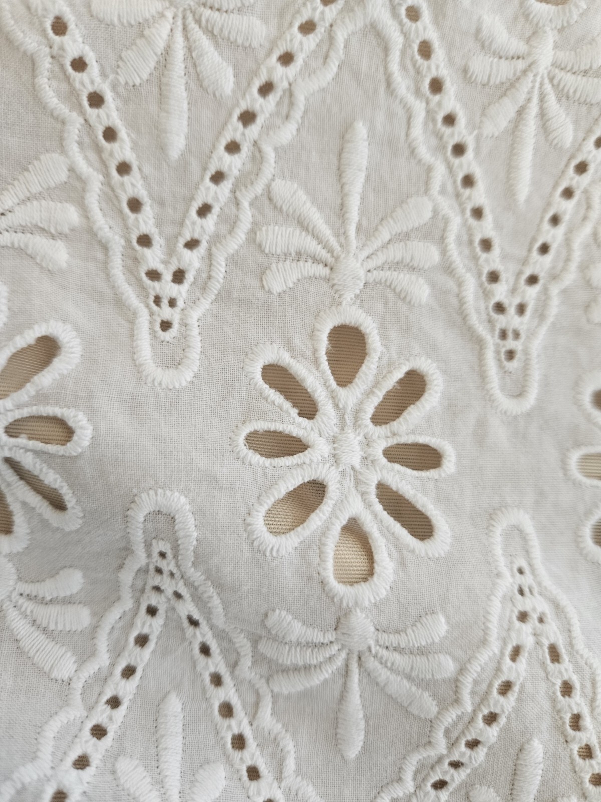 0039 Italy White Cotton Dress Lace Sleeveless Victorian infused Size M