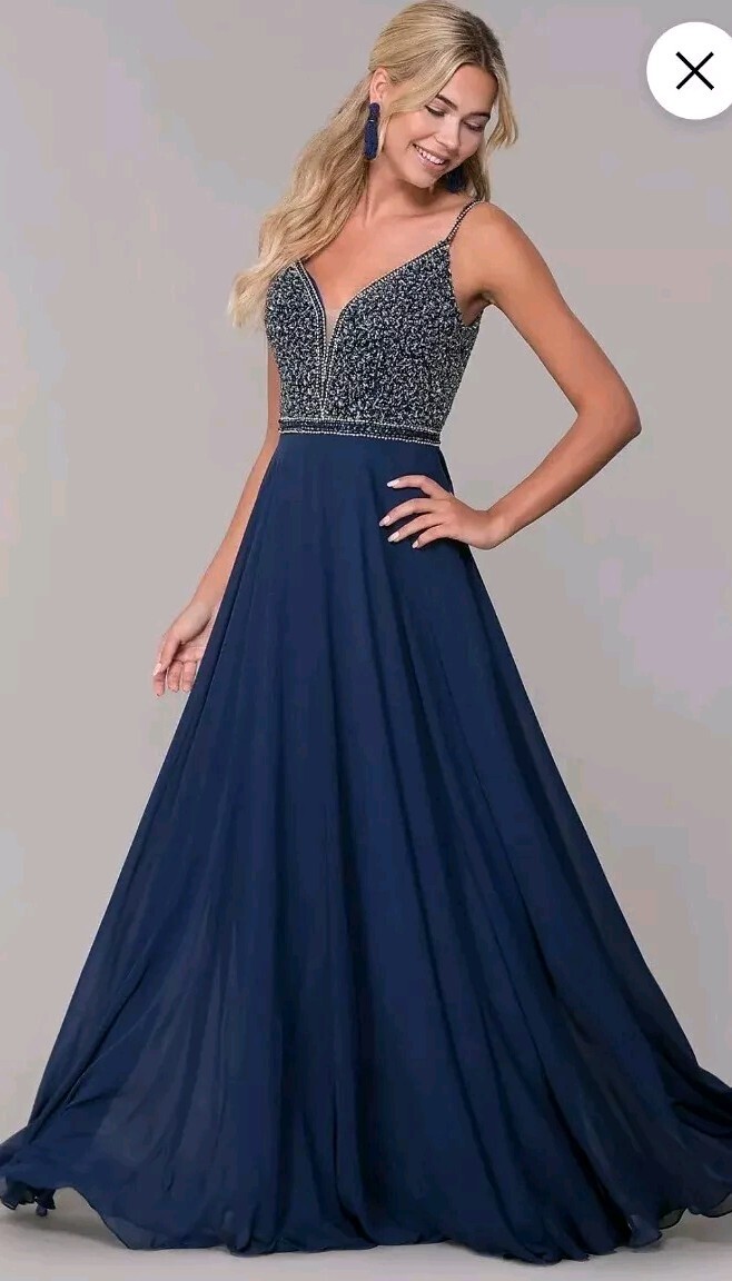 Dancing Queen llusion Racer Back A-Line Prom Gown Size M