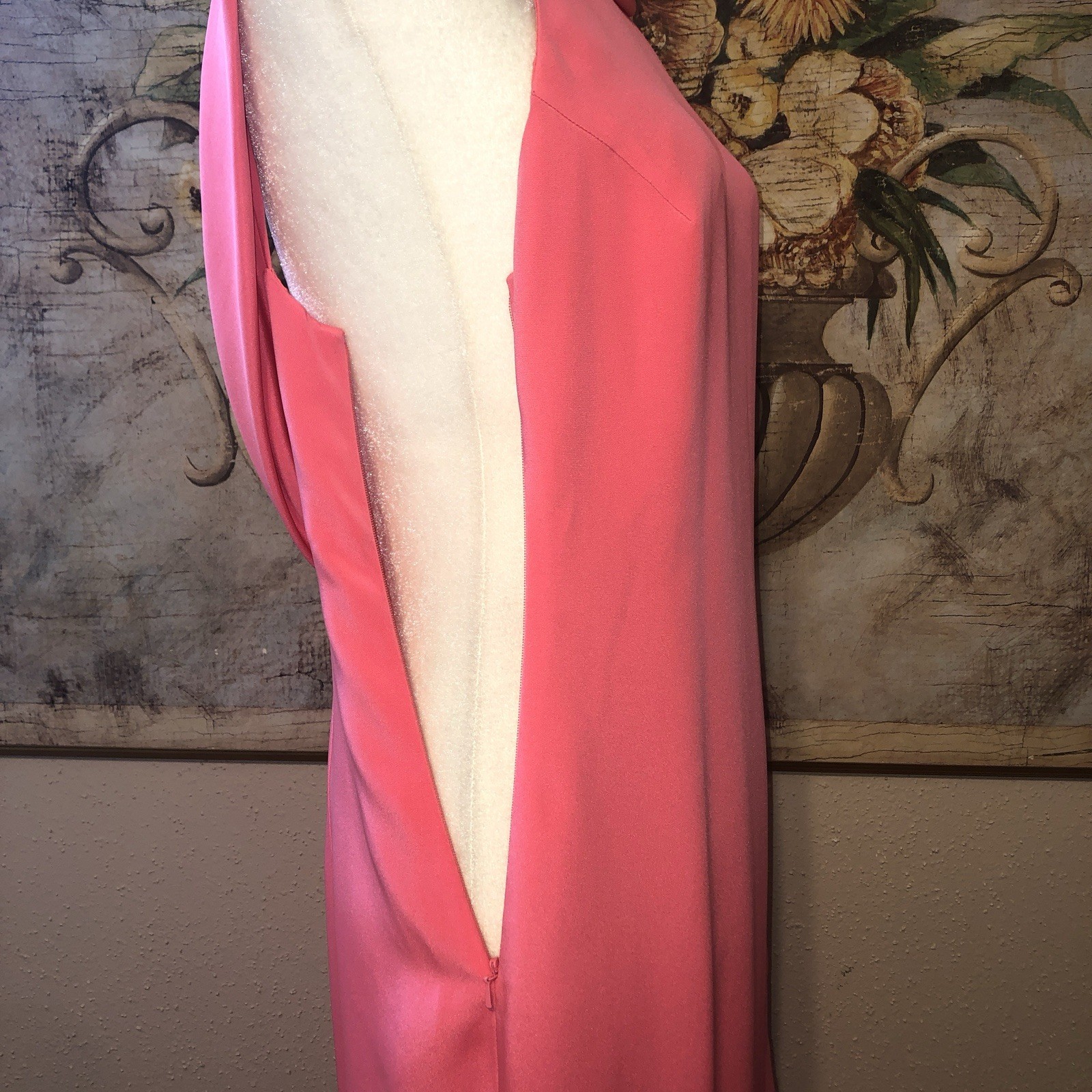 Sz 8 Cushnie et Ochs Pink Anna Open Back Silk Mini Dress