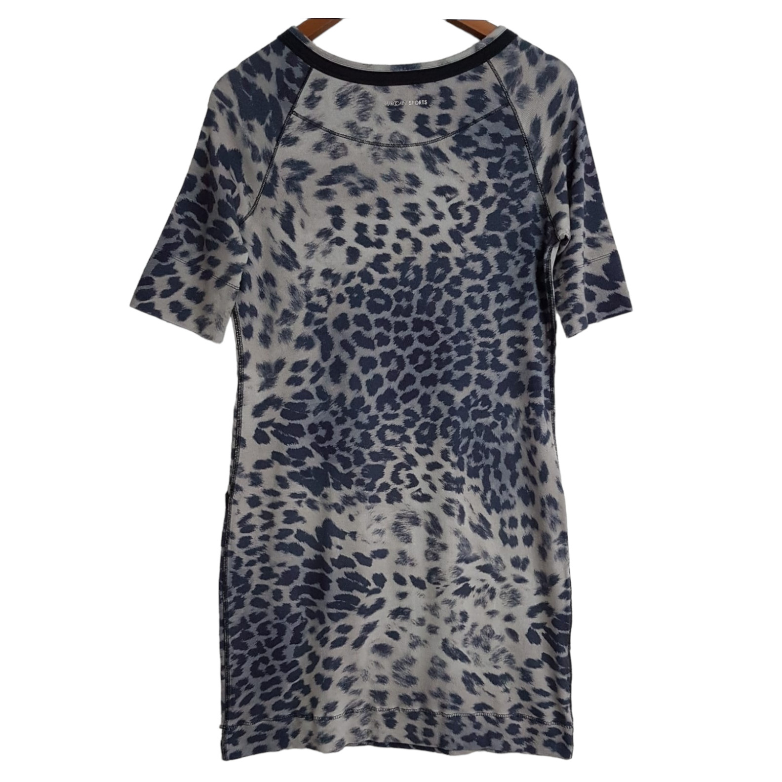 MARC CAIN Sports Leopard Animal Print Elegant Casual Cotton Stretch Dress Sz 6