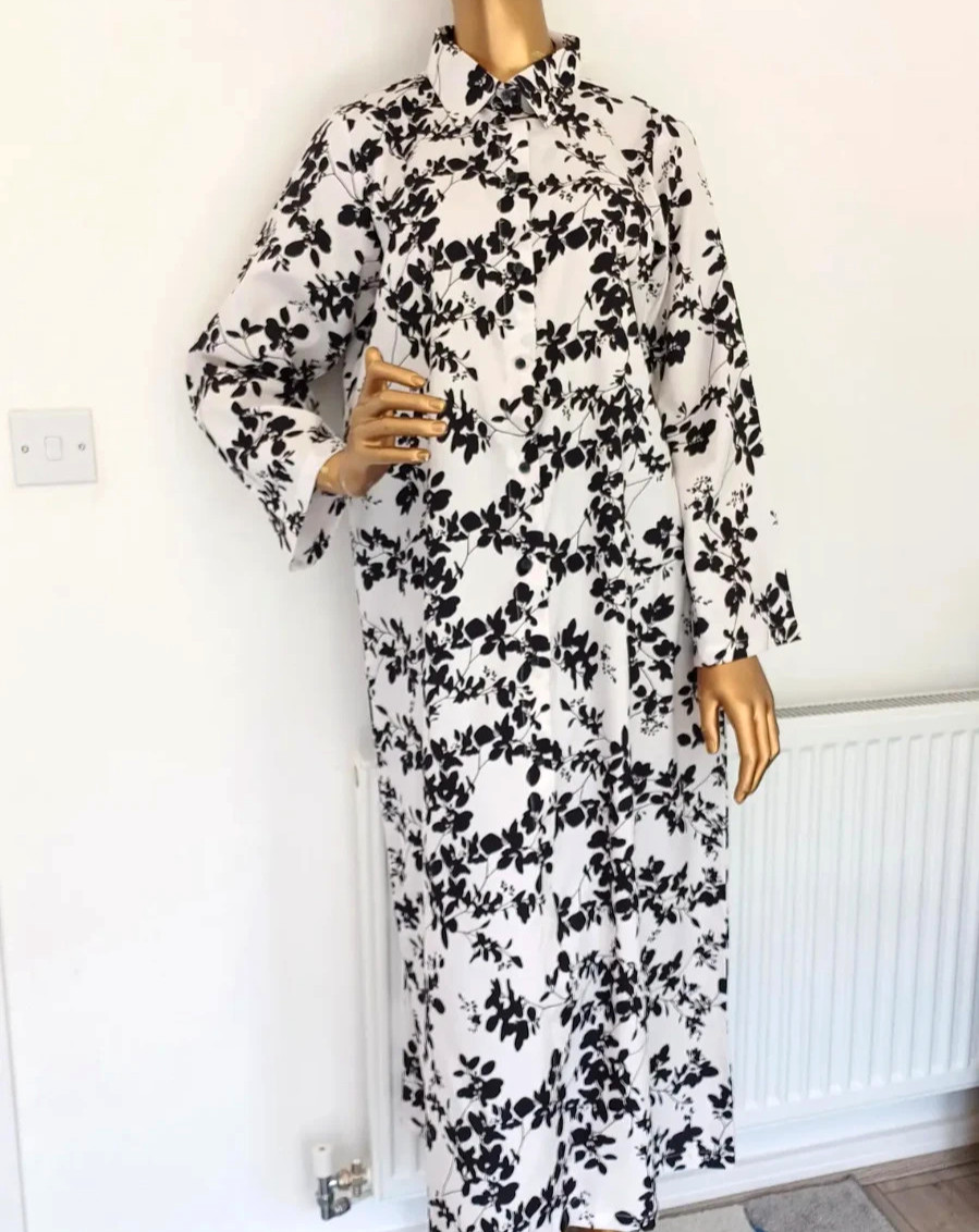 Indian Hand made Block Print Organic Cotton Floral Dress for Women All Seasons
