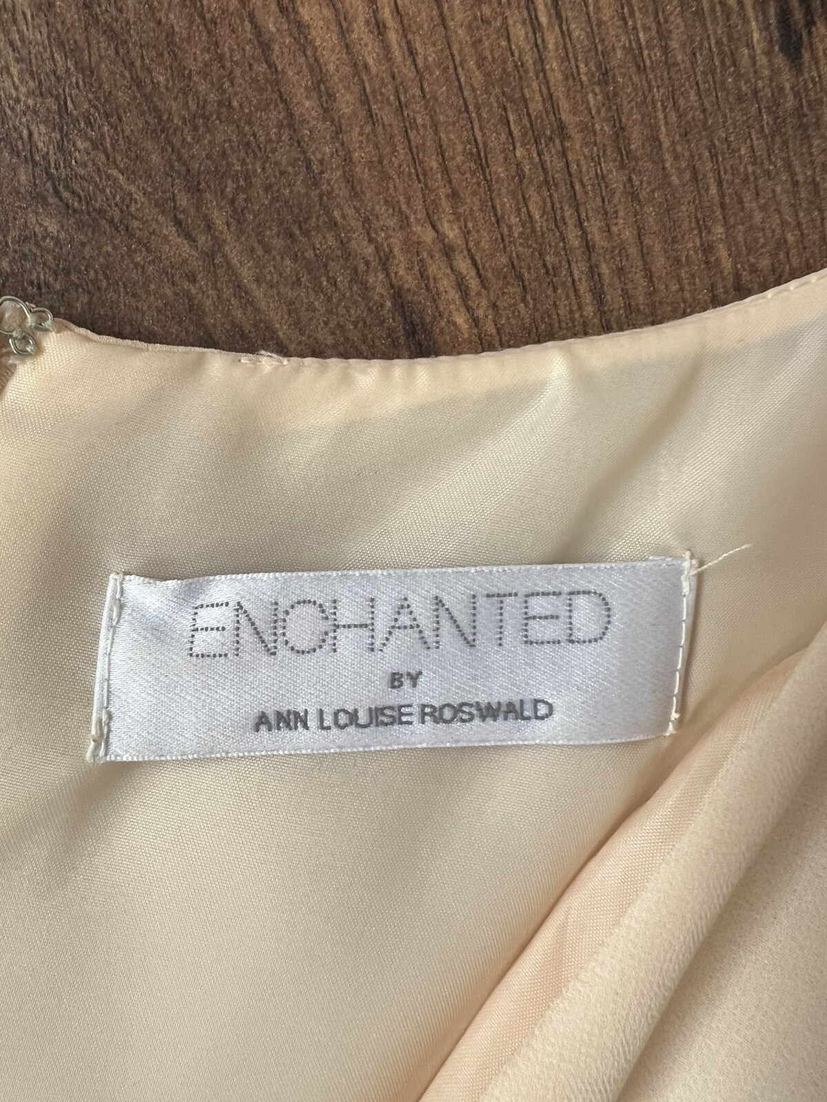 Enchanted Peach Evening Ballgown Bridesmaid Prom Dress Flared Sleeveless UK10