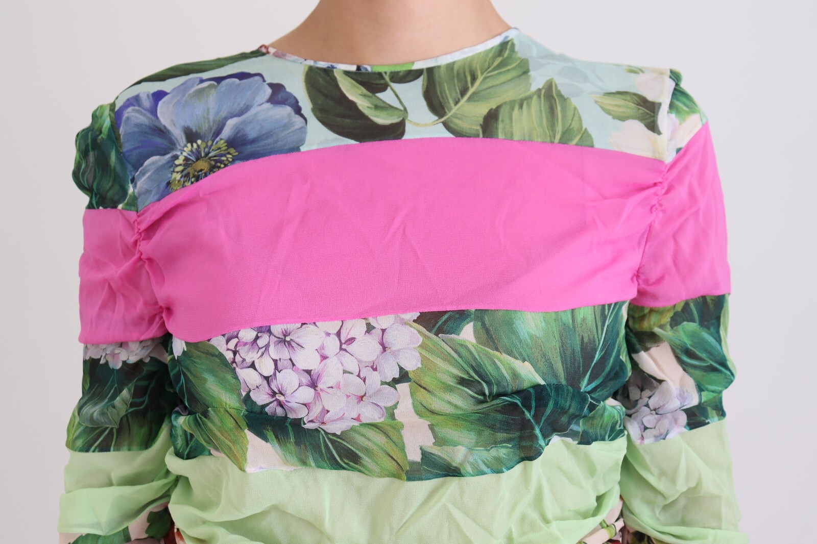 DOLCE & GABBANA Dress Multicolor Silk Floral Bodycon Sheath IT46/US12/XL 2930usd