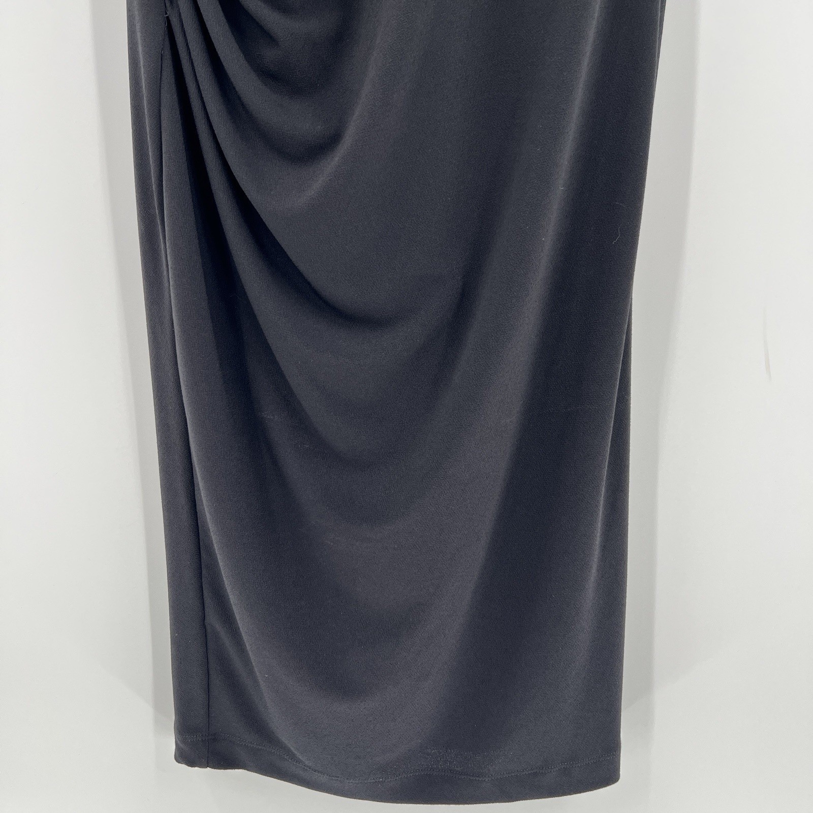 HoneyLove Size XL InnerPower Midi Shapewear Slimming Ruched Dress Black NWT