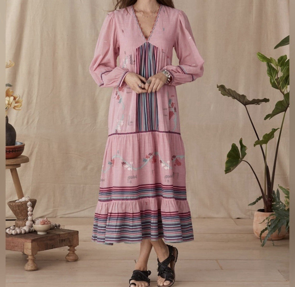 Conditions Apply Hand Woven Pink Aranza Dress SZ S NWT
