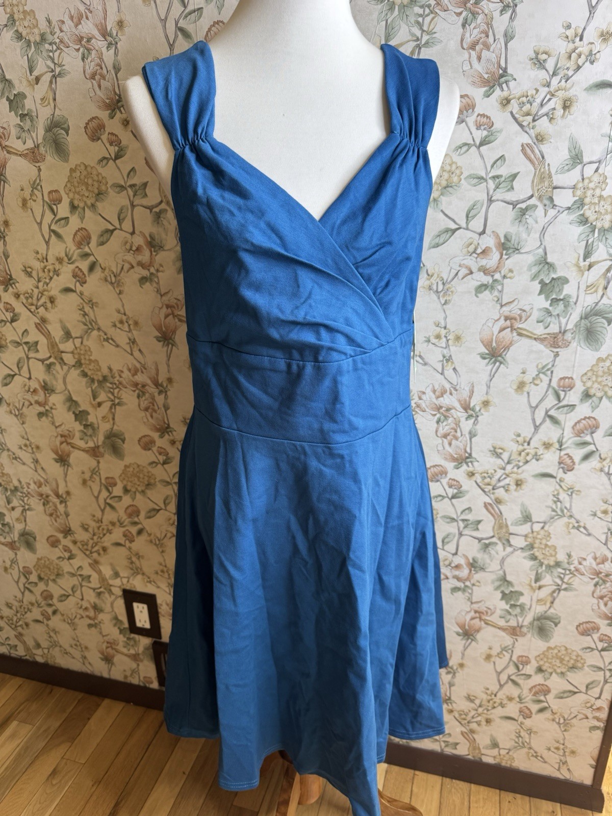 Rock Steady Diva Wiggle Dress Green Suze XL Pinup Retro Sheath Modcloth Blue