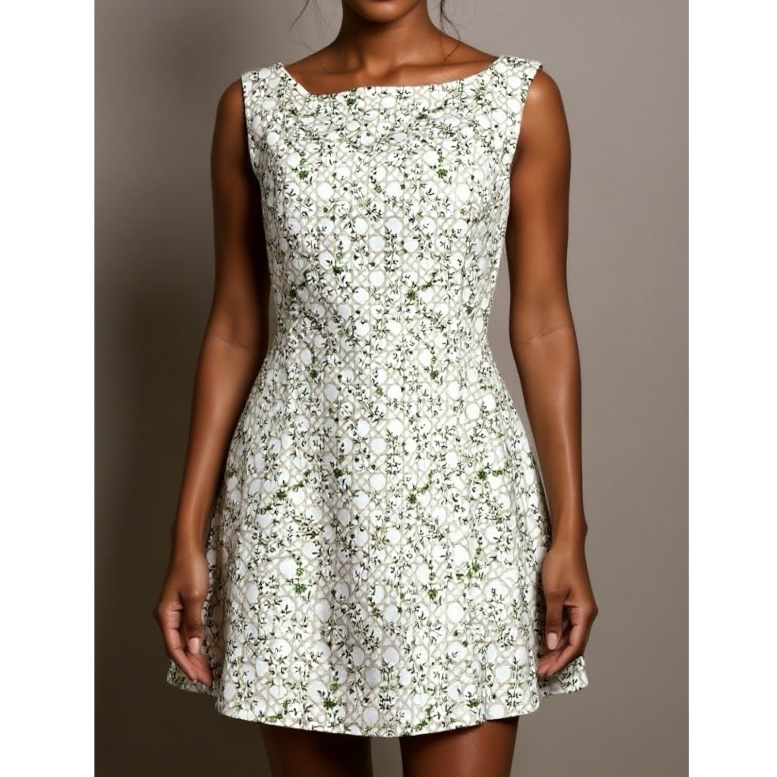 $198 NWT HILL HOUSE Sutton Dress, Basketweave Vine Sand, XL