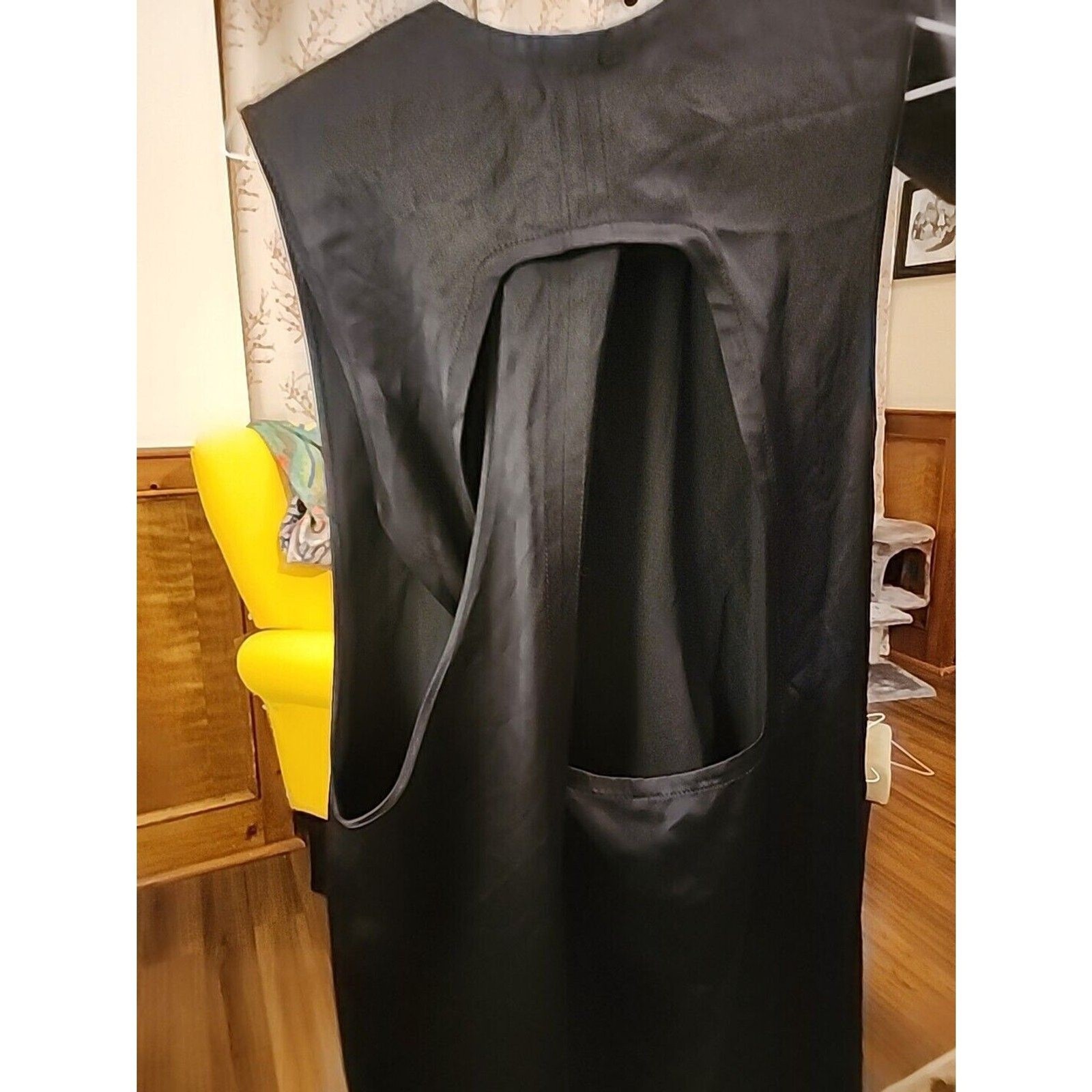 Helmut Lang A-line Mini Sleeveless Openback Cocktail Dress Sz 4 BLACK