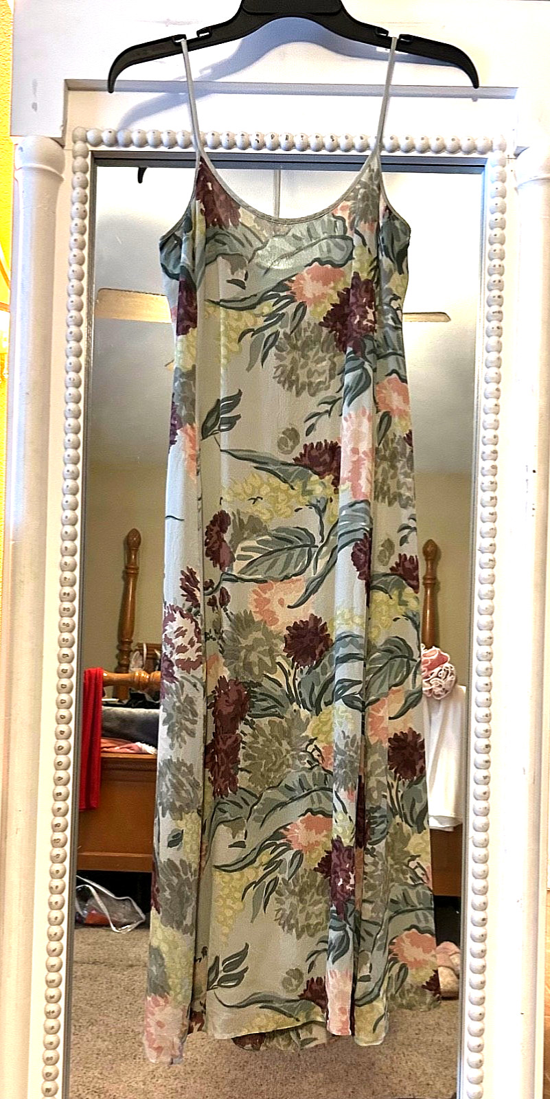 J Crew Dress – Womens Size 2 / Green, Floral Print 100% Silk Dress