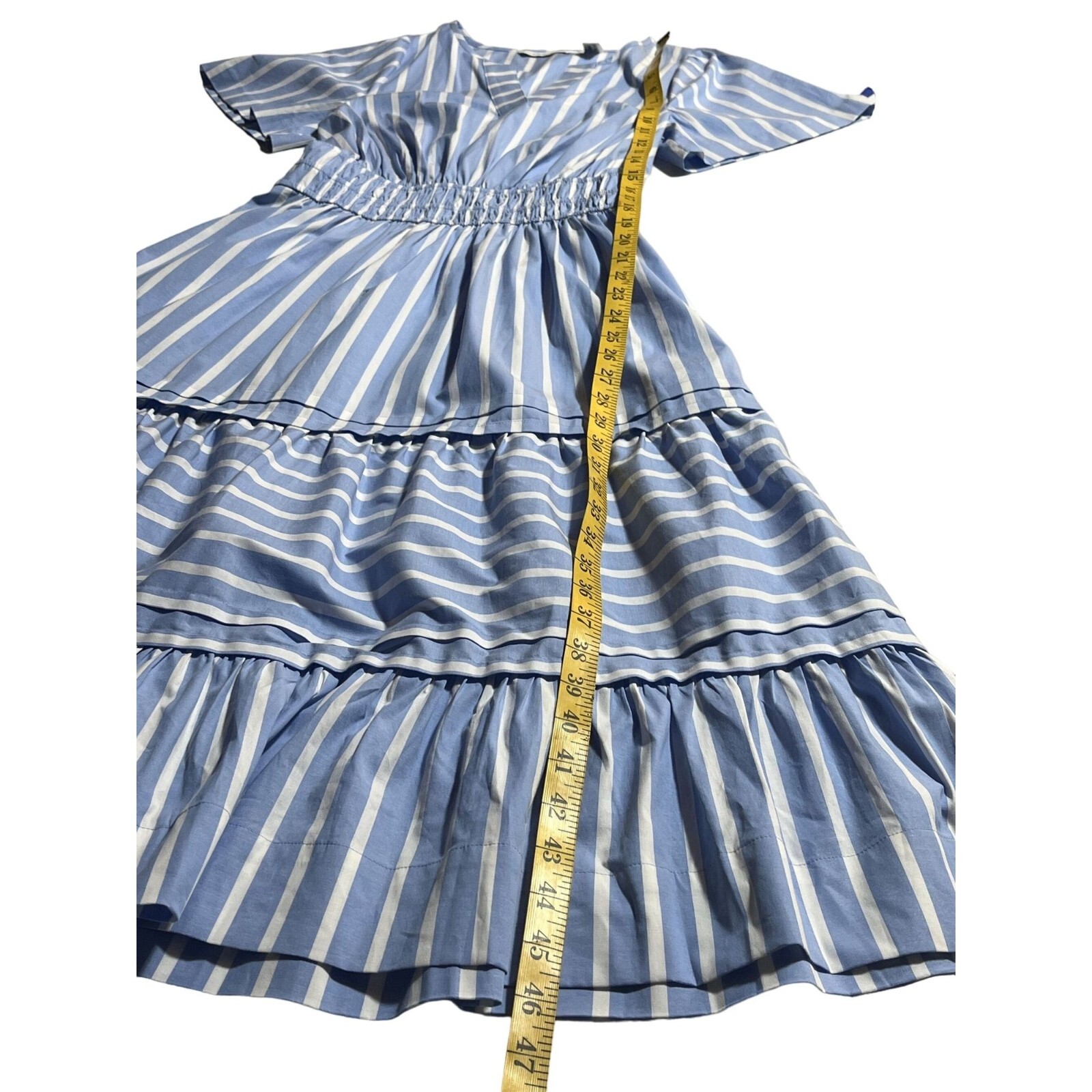 Isaac Mizrahi Live! Petite Yarn Dye Stripe Poplin Maxi Dress XXSP A646868