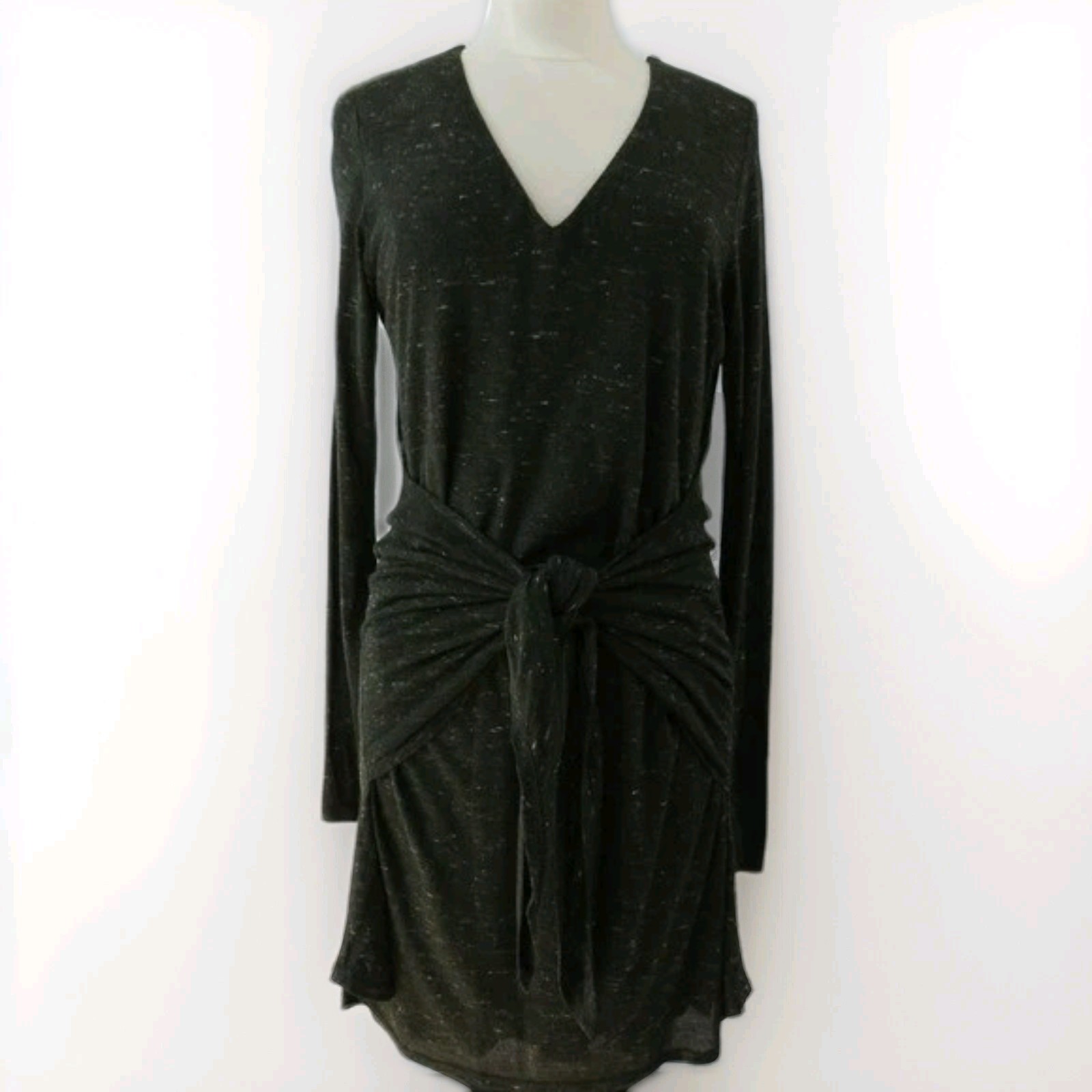 Dolan Left Coast Collection Spacedye Green Tie Front Dress Size Medium