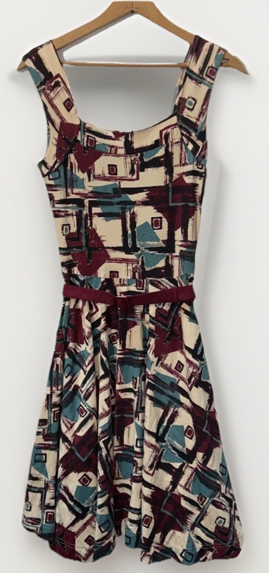 Women’s Effie’s Heart Dress Fit Flare Belted Sz XS Gorgeous