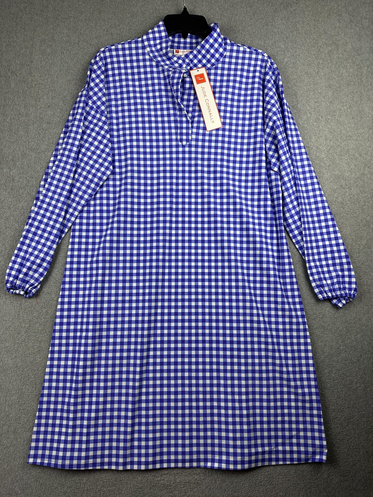 Jude Connally Dress Womens Medium Gingham Iris Florence Jude Cloth USA NWT $238