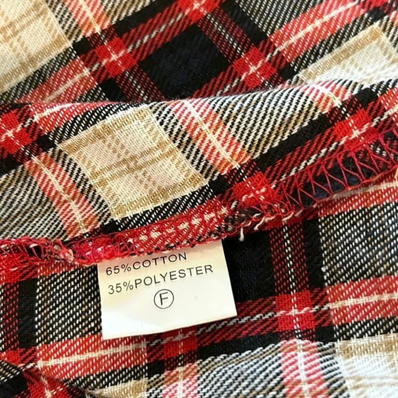 Flannel Empire Waist Button Down Dress size L