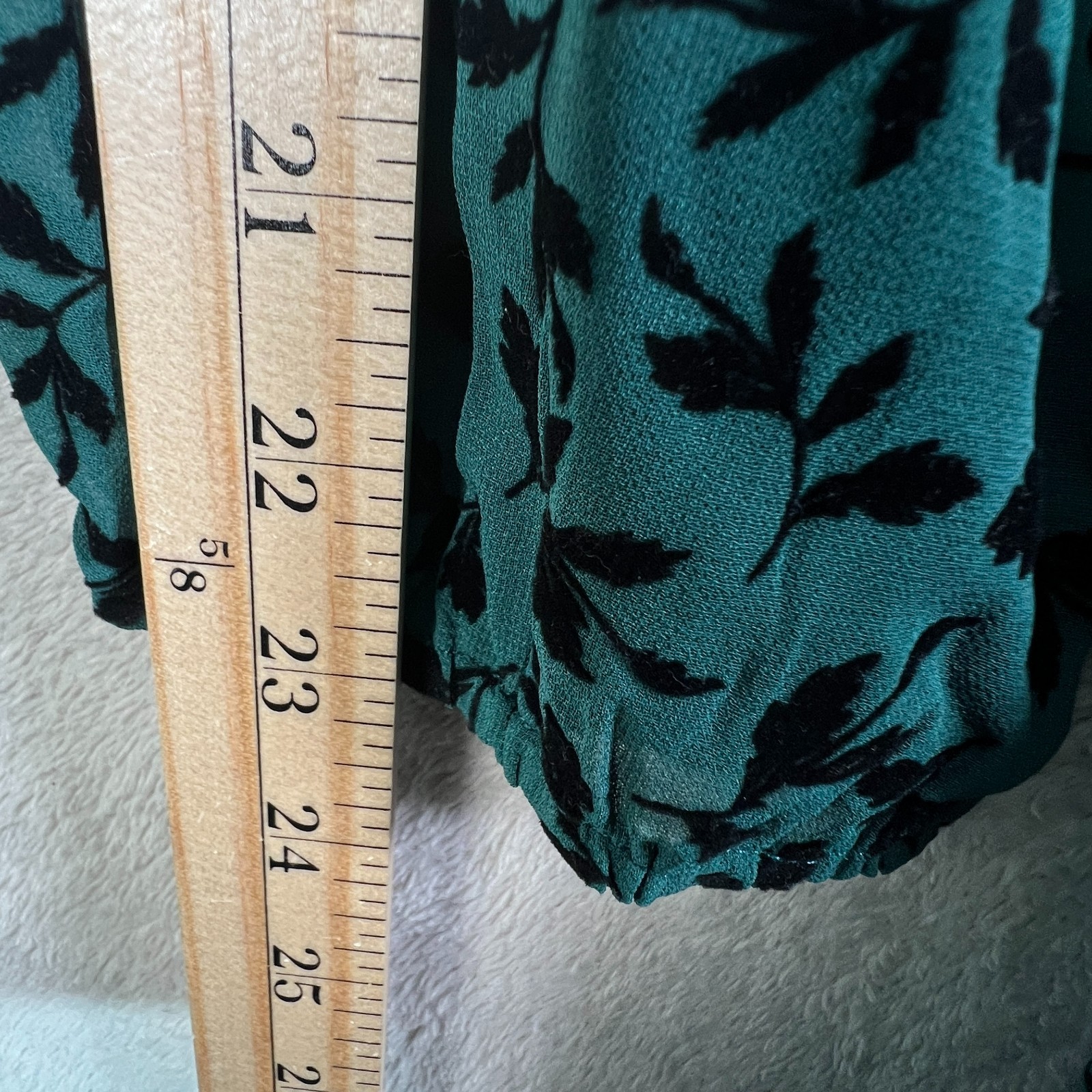 NWT BloomChic Lined Pockets Velvet Leaf Print Dress Women’s 14 16 Cottagecore