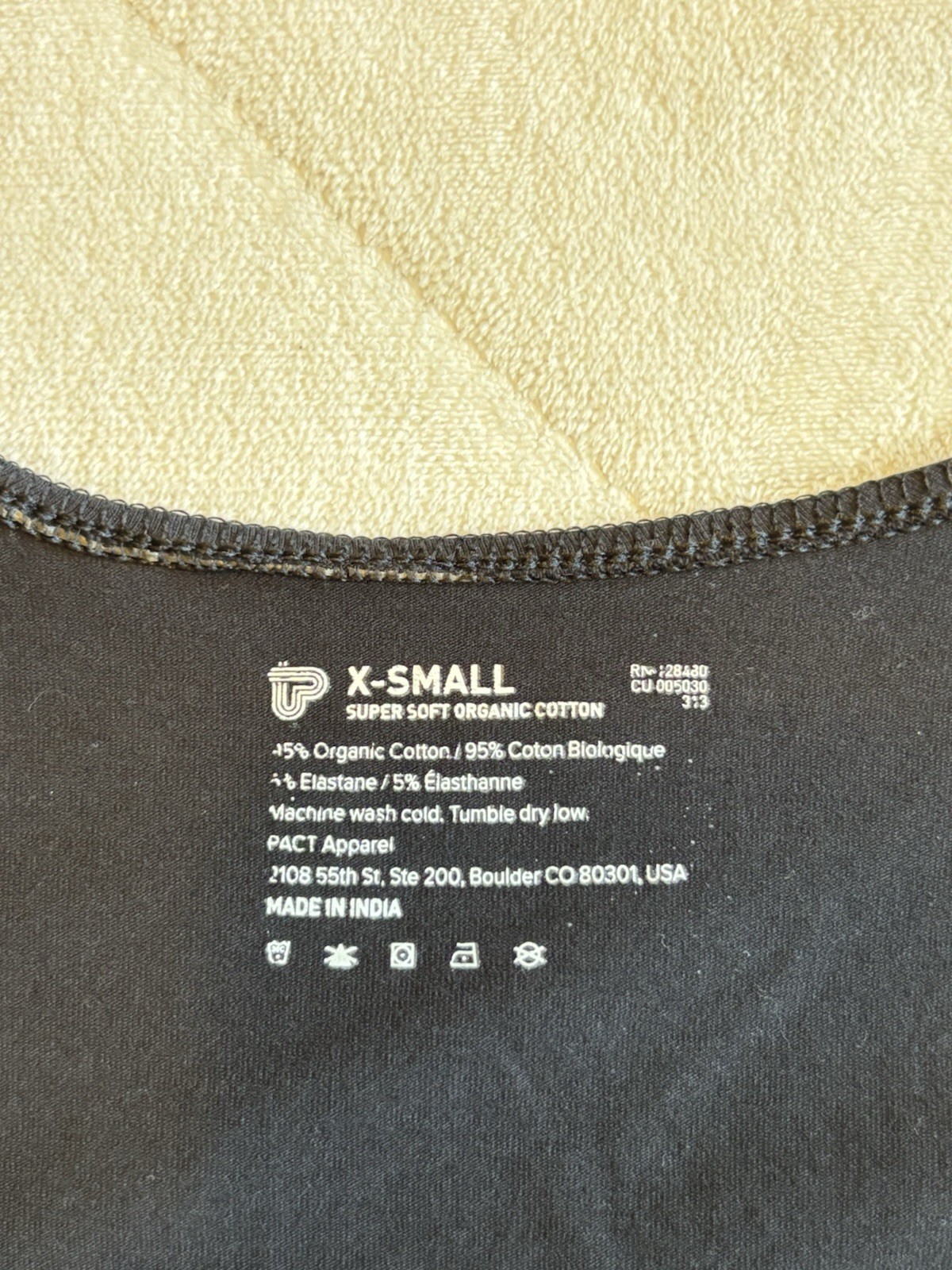 PACT Organic Cotton Black Wrap V Neck Dress Sz XS Short Slv (read description)