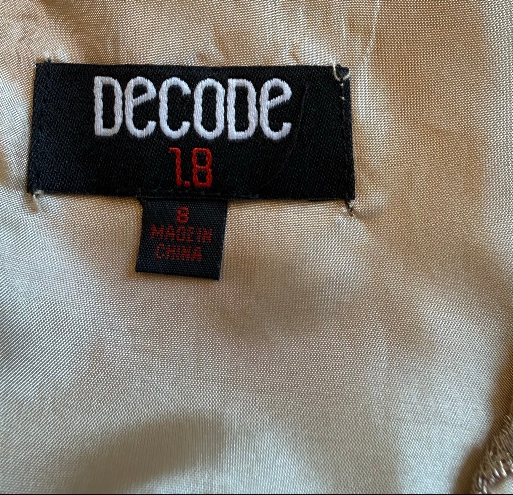 Decode 1.8 Gold Sequin Lace Sleeveless Cocktail Dress Size 8