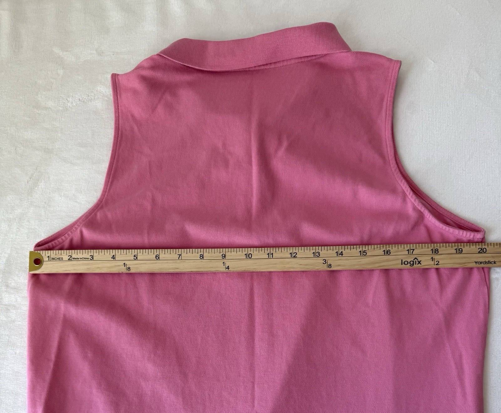 Vineyard Vines Cotton Stretch Pink Sleeveless Polo T-shirt Dress Size L Preppy