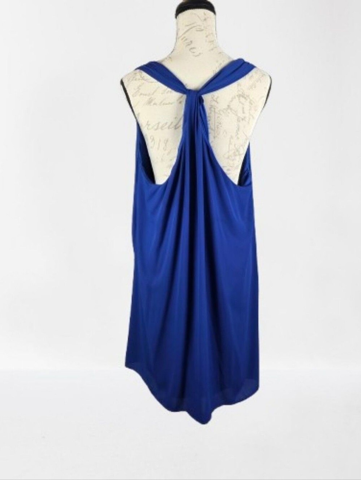 Free Press Draped Racerback Chiffon Dress Royal Blue Wmn’s XL
