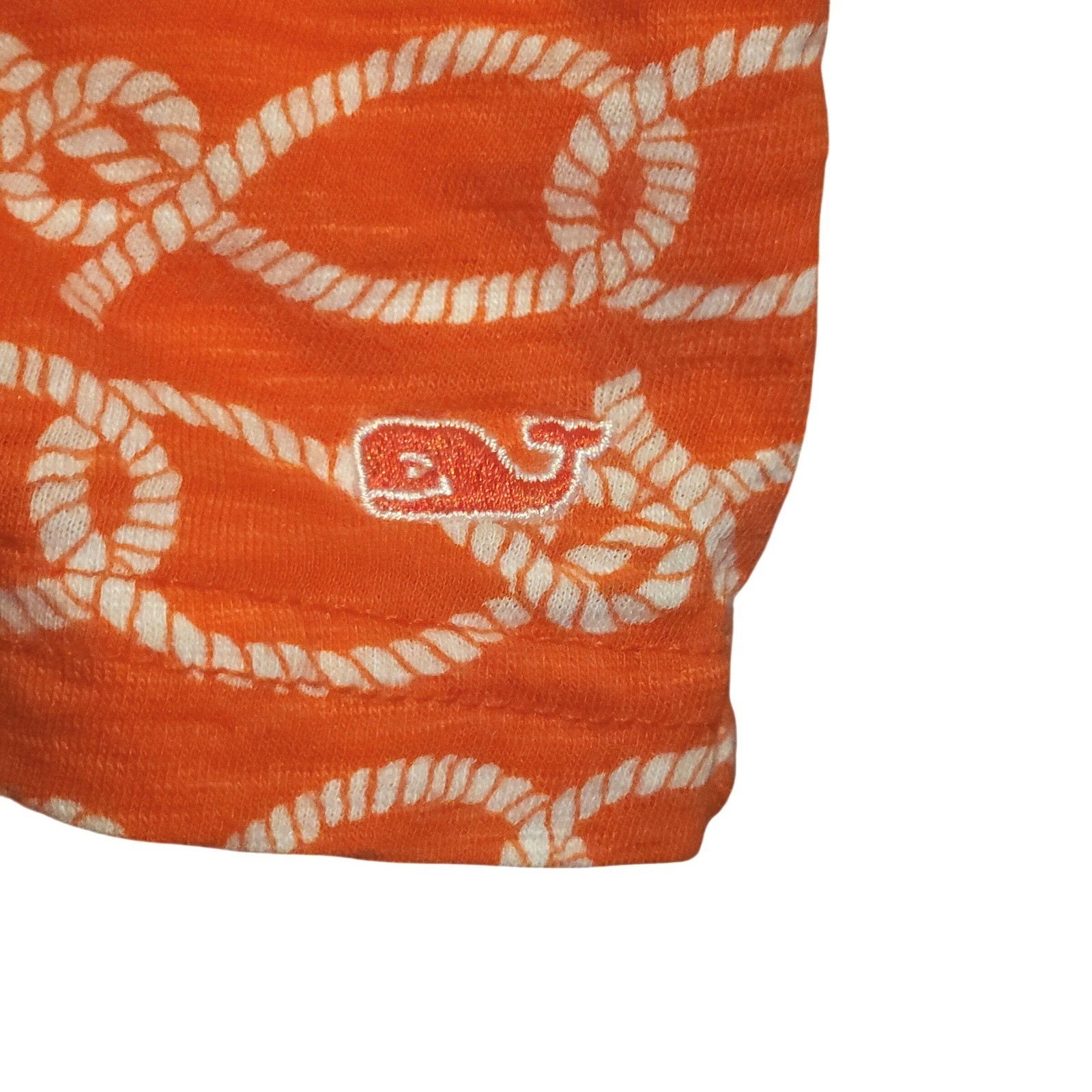 VINEYARD VINES Nautical Rope Shift Dress Coral T-Shirt Dress Small Preppy $128