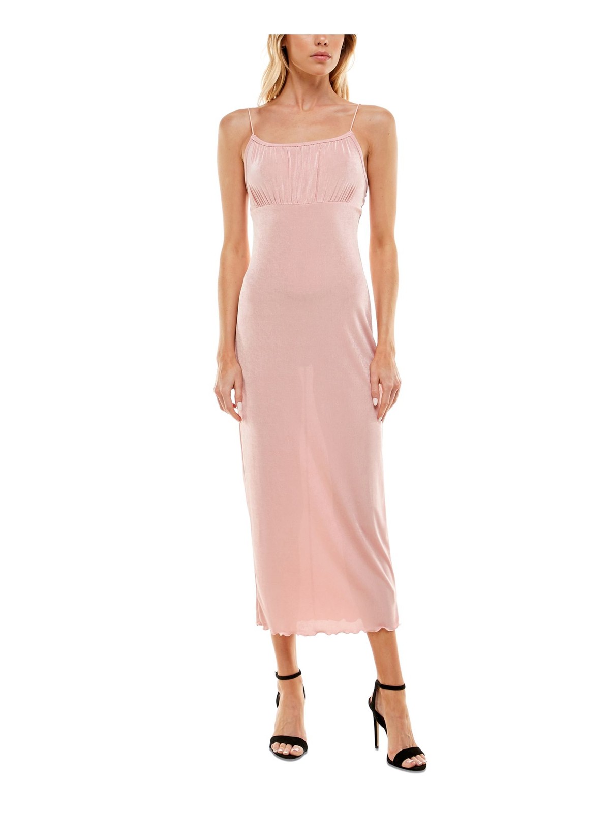 ULTRA FLIRT Womens Spaghetti Strap Midi Party Empire Waist Dress