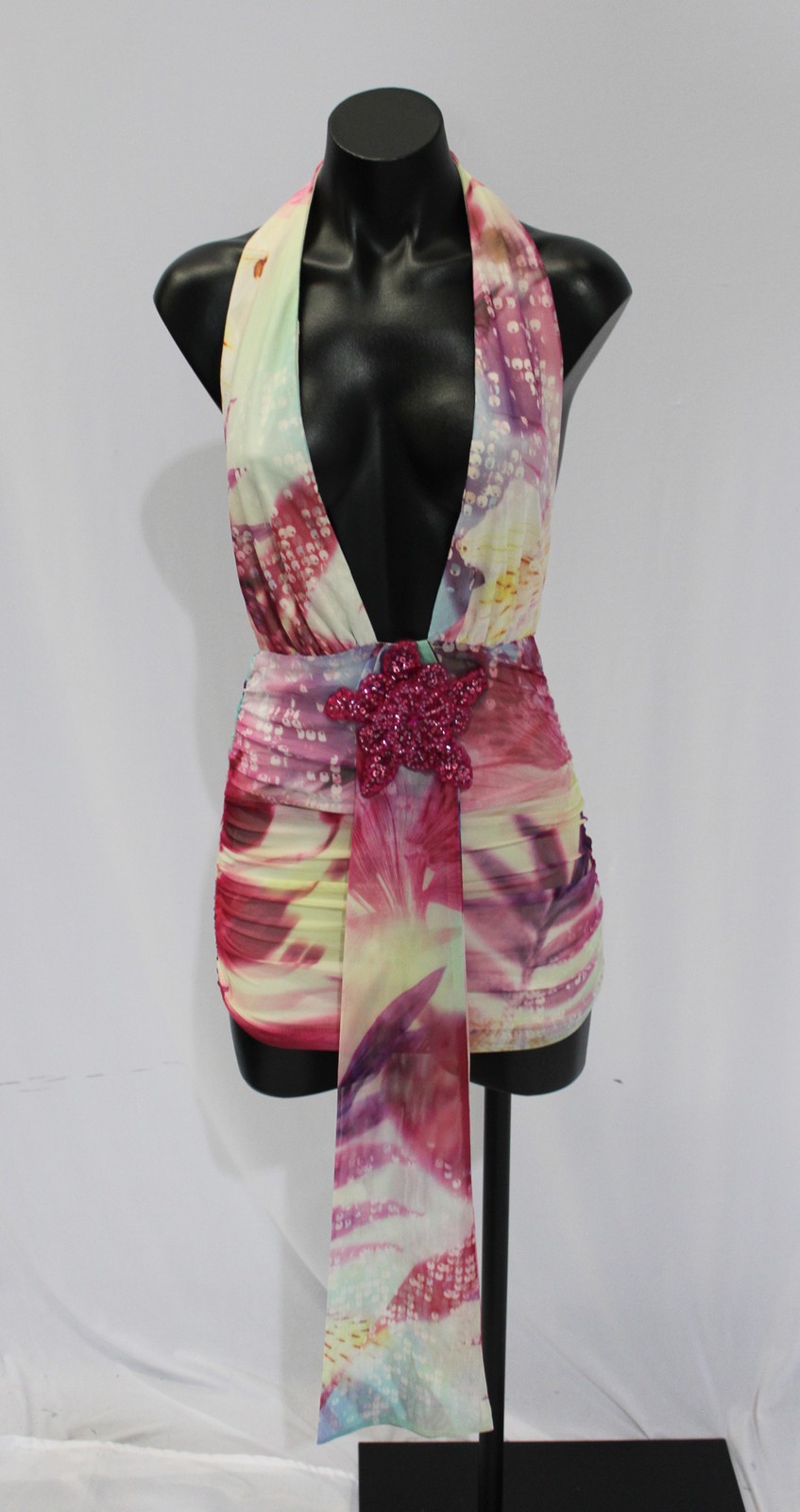 Outcast Women’s Josephina Mesh Mini Dress Jayna BL1 Multicolor Size XS NWT