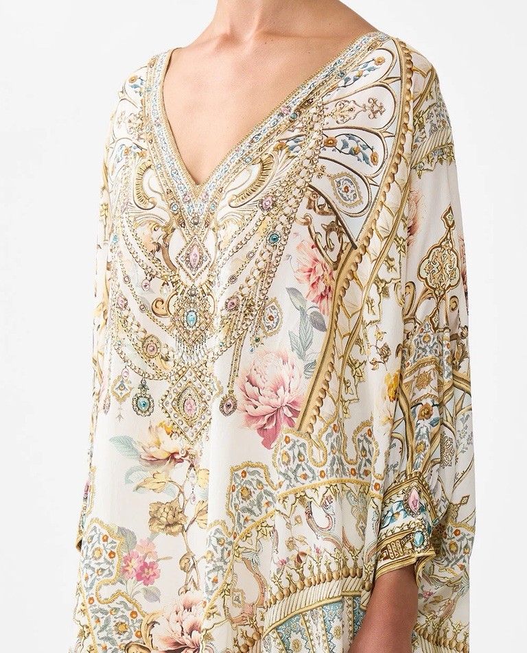 Camilla Ottoman Dynasty Short Kaftan With Cuff One Size