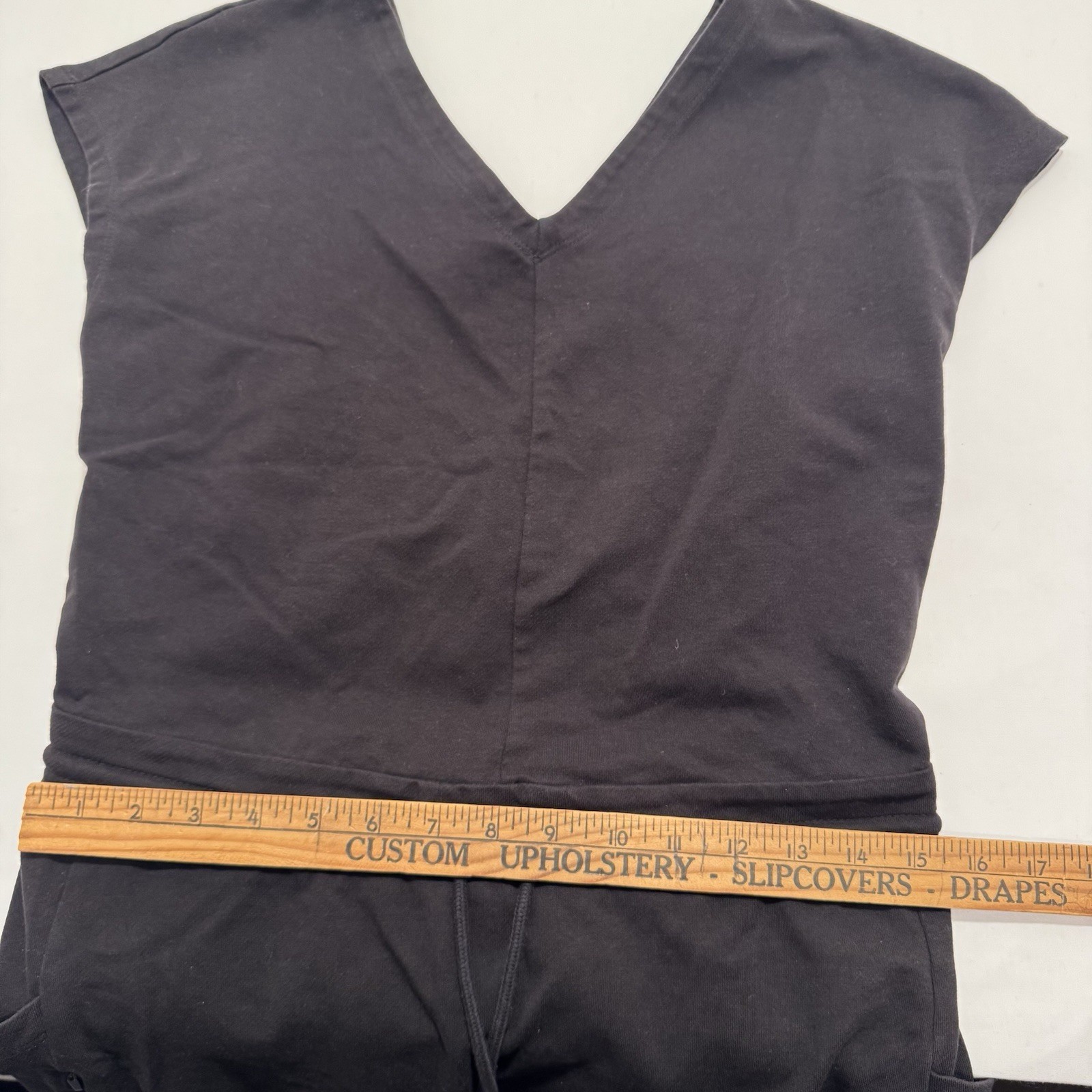 Patagonia Small Black Dress Organic Cotton Drawstring Elastic Waist Cut Out Back