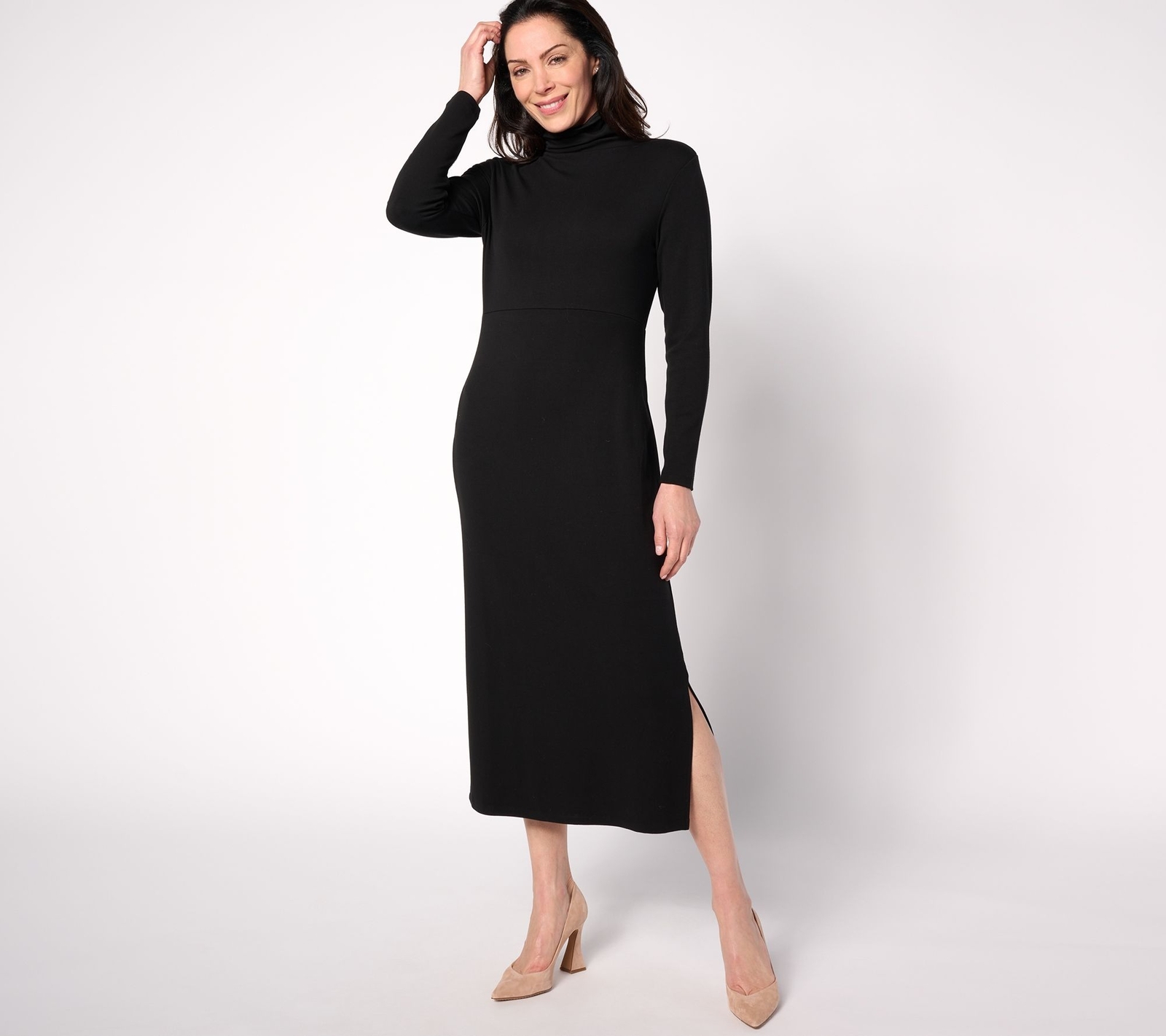 Women with Control Finespun Jersey Dress Black S New