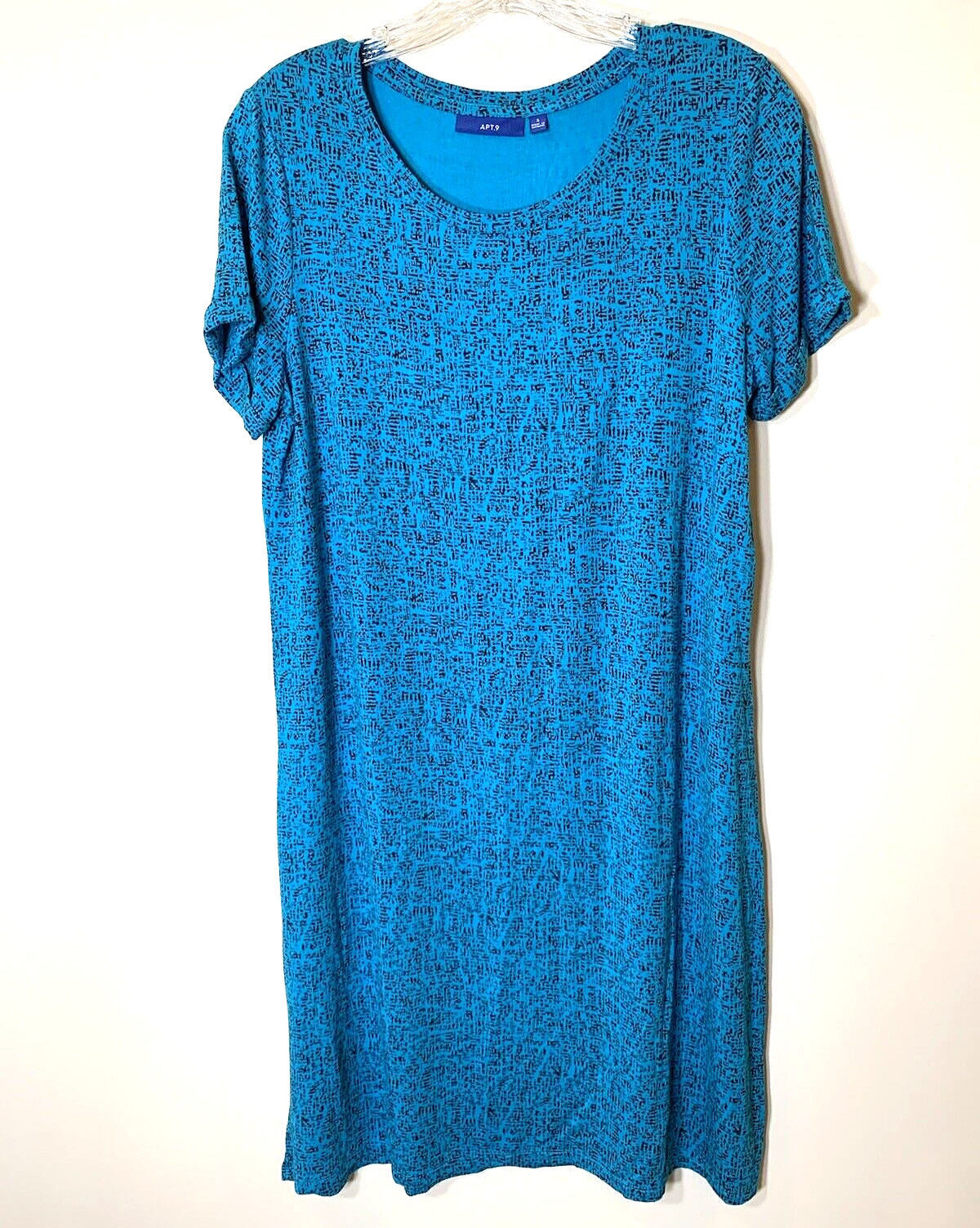 Apt. 9 T-Shirt Dress Womens Small Blue Short Sleeve Stretch Everyday Comfy