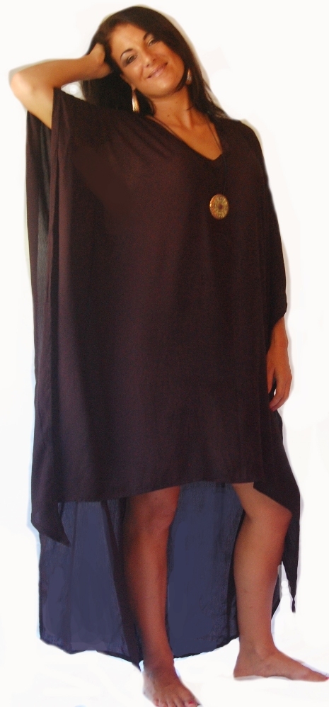 caftan lounge crinkle jacquard high low hem L XL OS 1X 2X 3X 4X 5X 6X PLUS SIZE