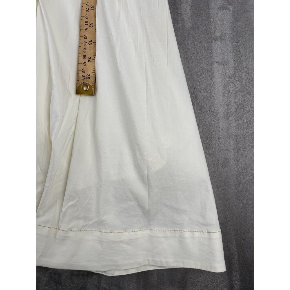 Maeve White Button-Front Maxi Shirt Dress Size 0