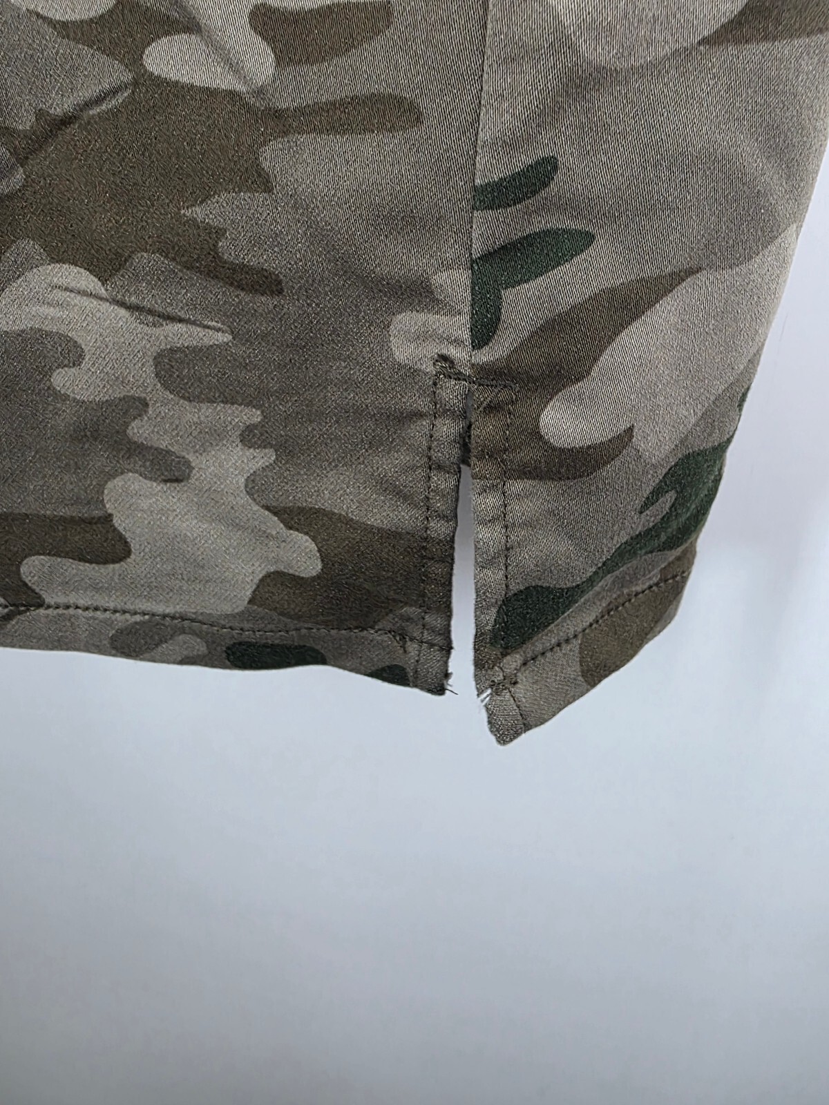 Camouflage Print Sleeveless Mini Dress with Square Neck