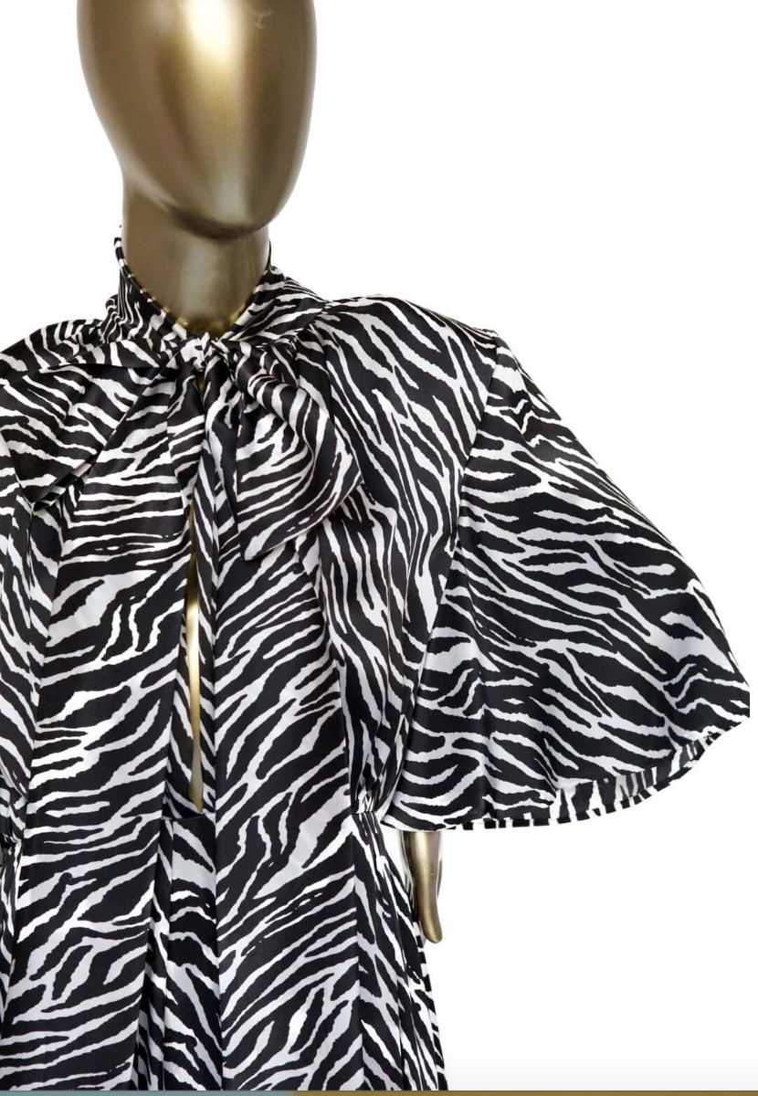 Magda Butrym Zebra Print Midi Dress