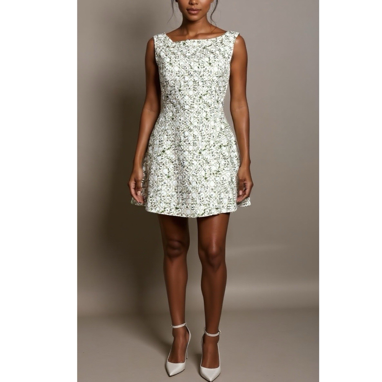 $198 NWT HILL HOUSE Sutton Dress, Basketweave Vine Sand, XL
