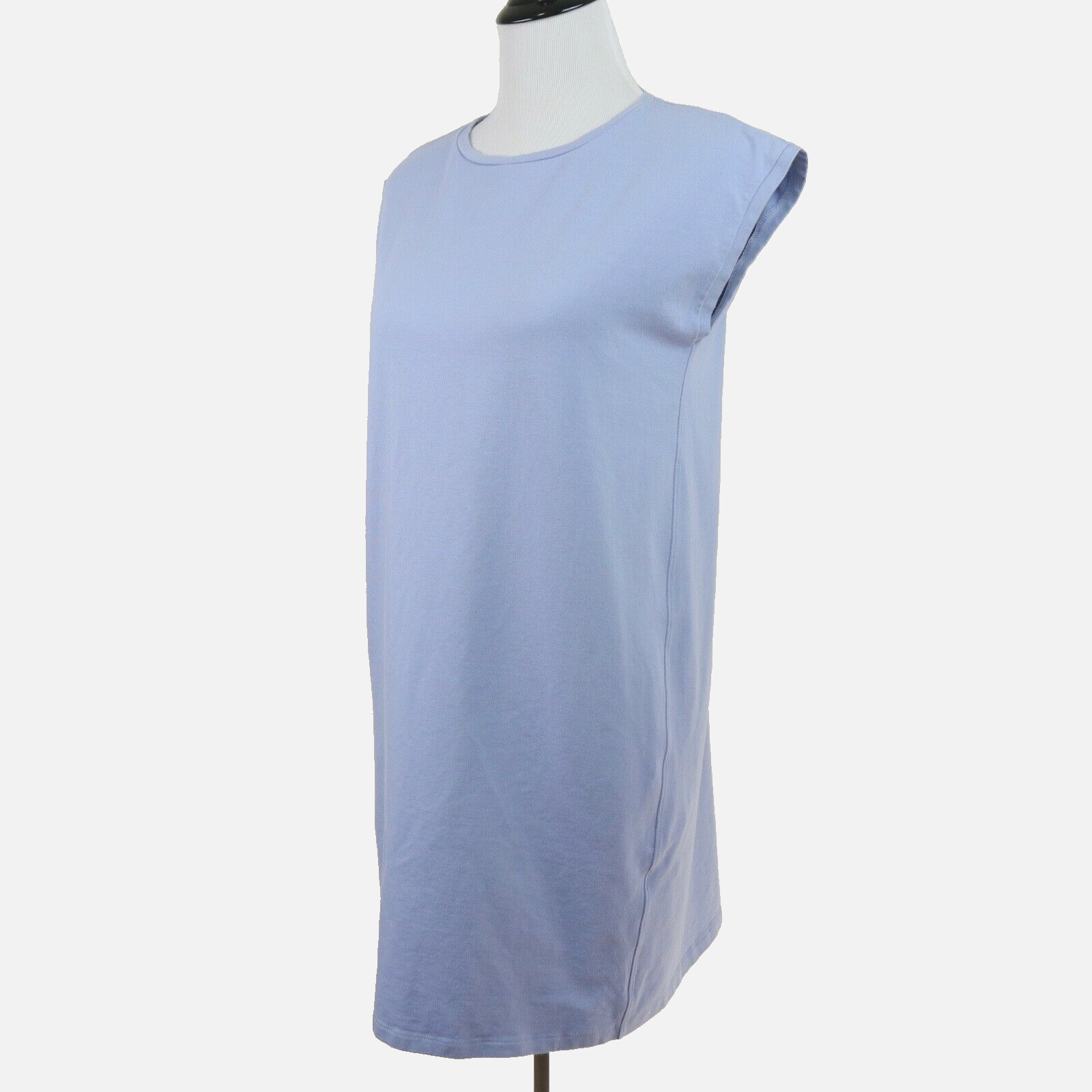 Eileen Fisher Size Petite S Traceable Organic Cotton Stretch Dress Blue