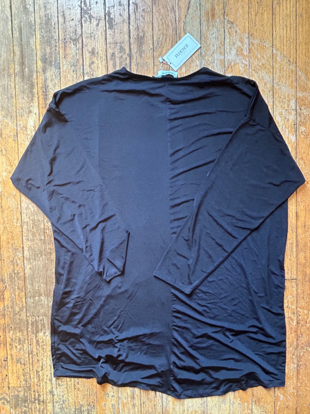 Flounce Club London Plus Basic High Neck T-Shirt Dress Black US12