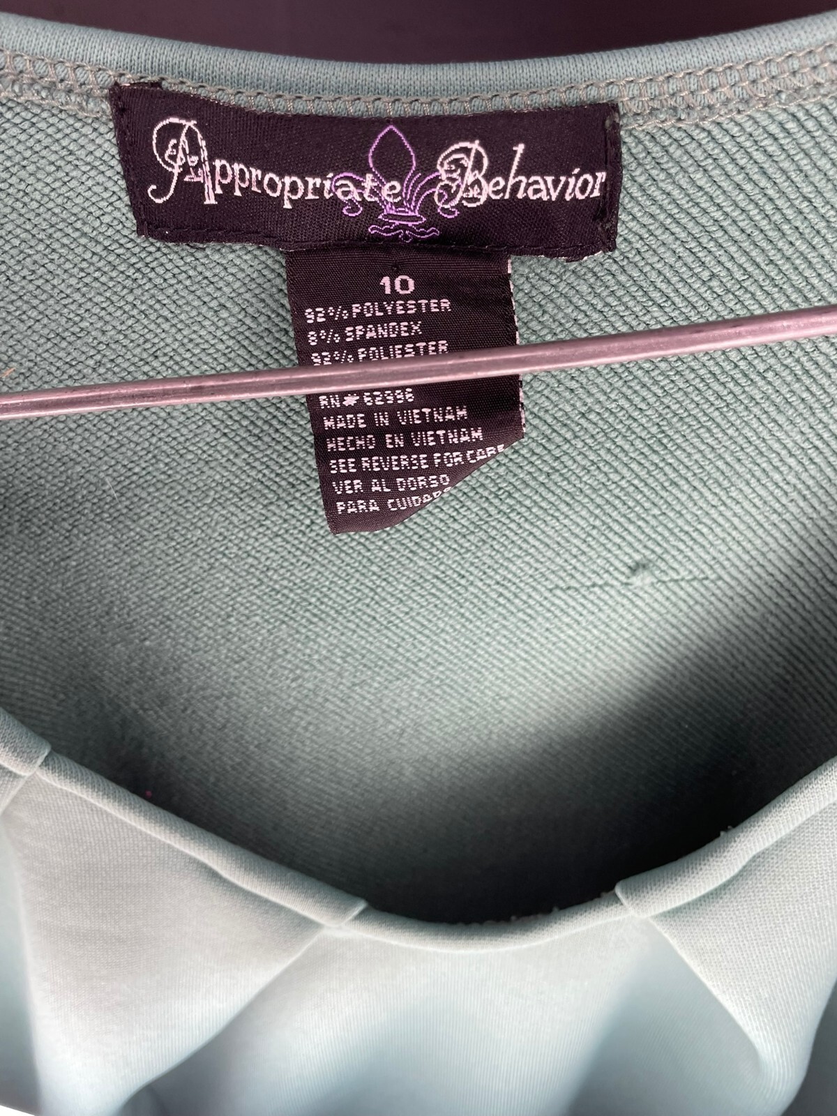 Appropriate Behavior Sea-Green Dress