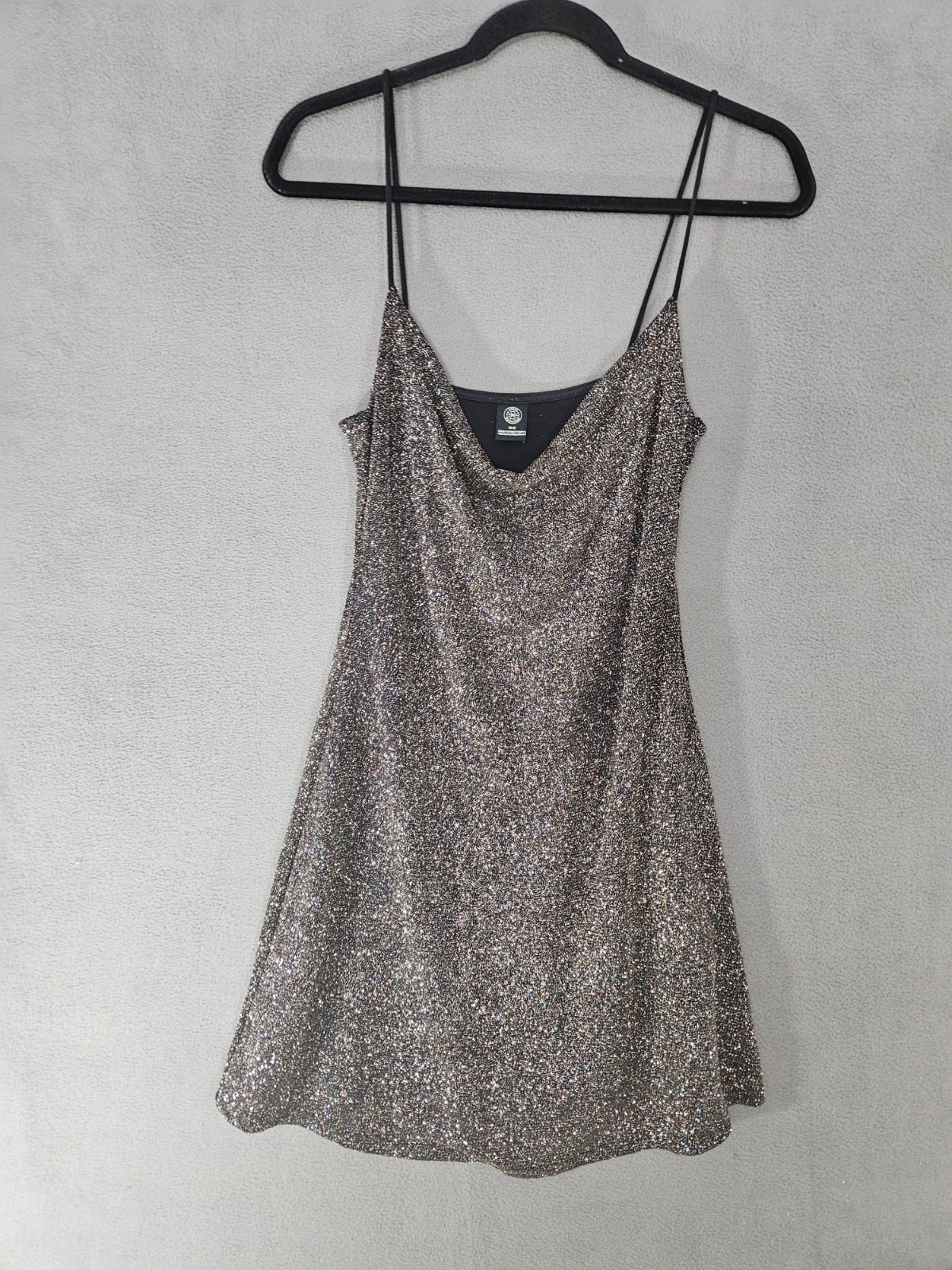 Urban Outfitters Medium Mini Spaghetti Strap Dress Multicolor Glitter Dance