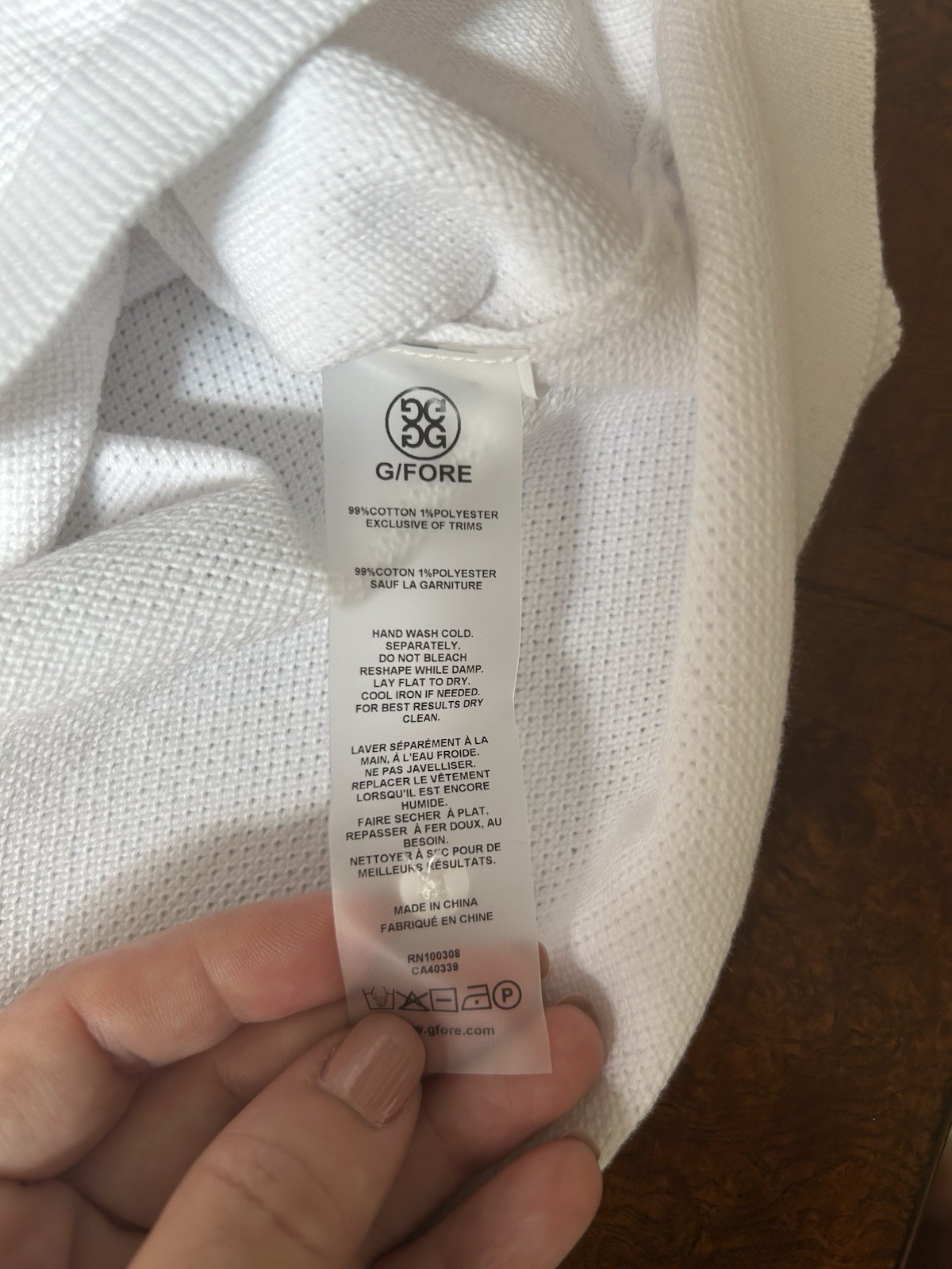G/Fore Fully Fashioned Cotton Pique Sleeveless Polo Dress White Size L NWT Women