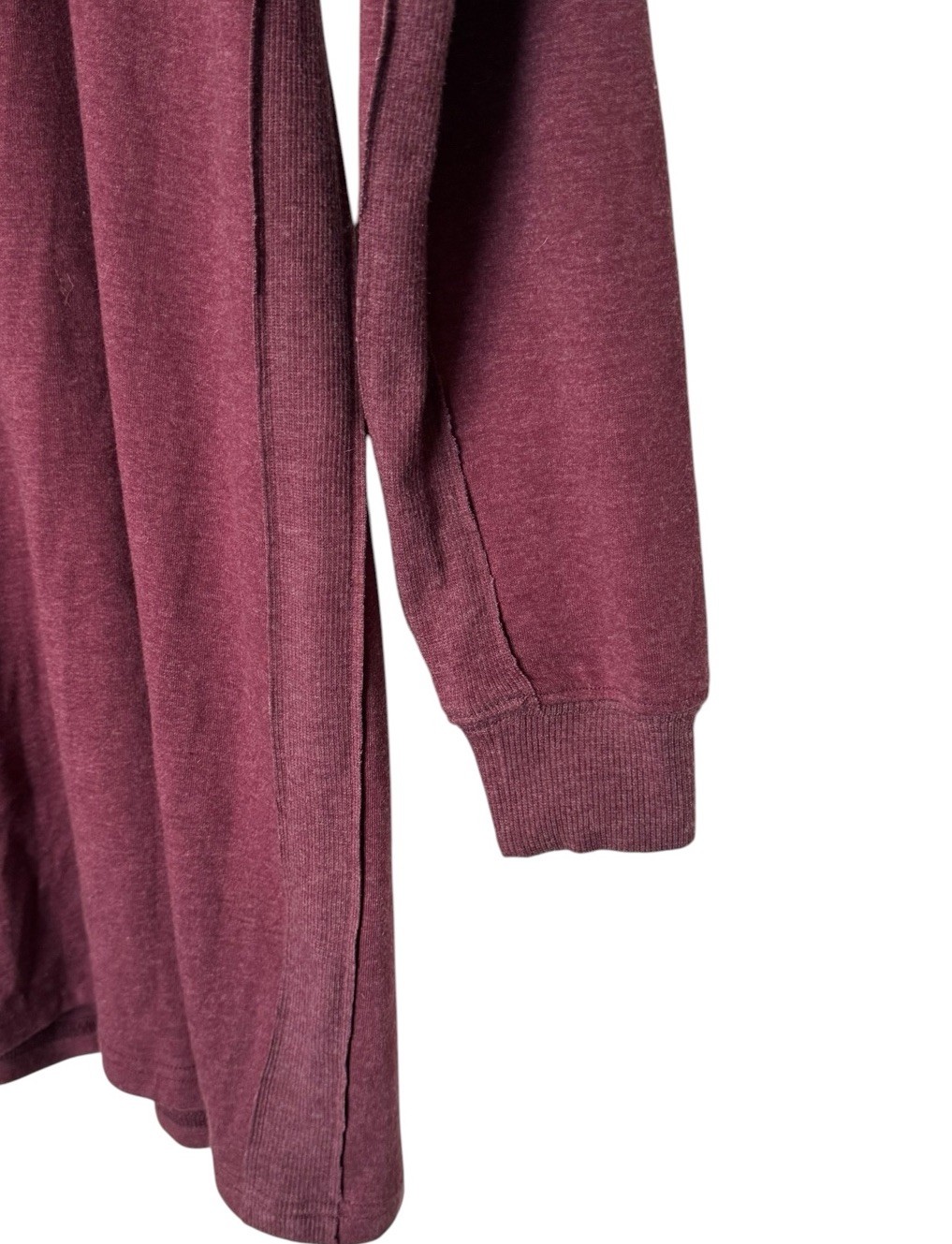 The Normal Brand Puremeso Weekender Dress Size M Burgundy Long Sleeve Crew Neck