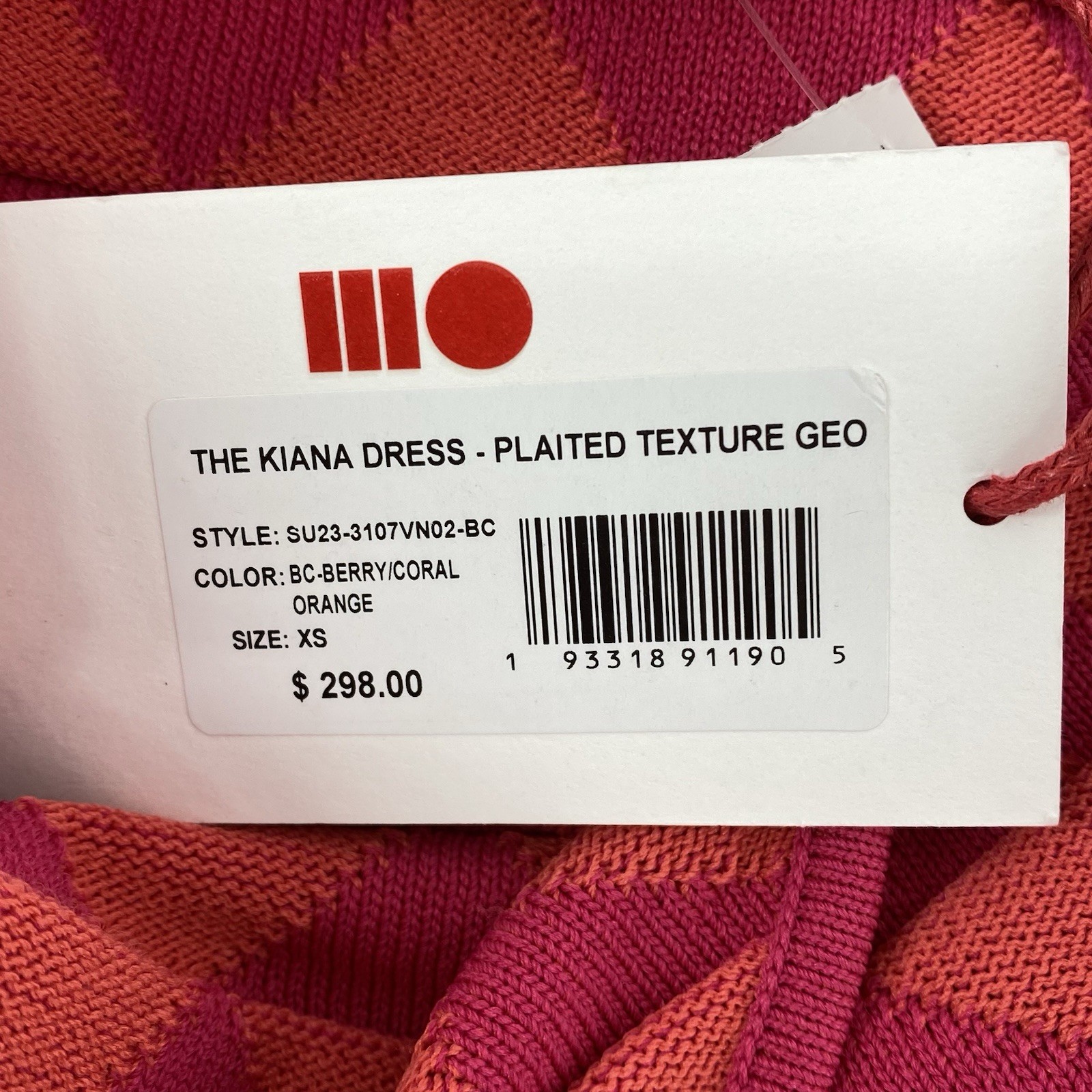 Solid & Striped Women’s Kiana Dress Plaited Texture Size XS Pink/Coral NWT